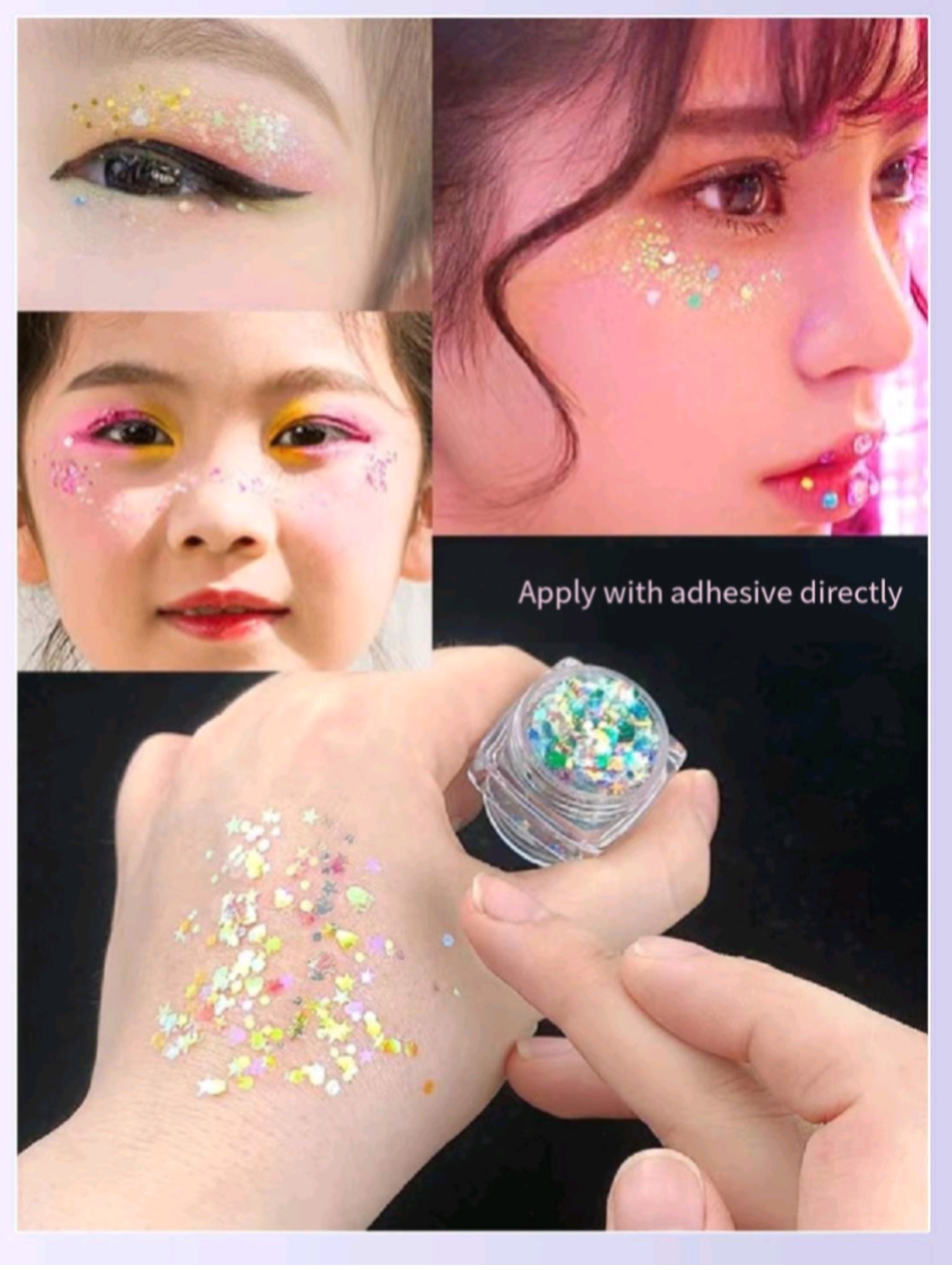 No Glue Kids Body Glitter Gel Biodegradable For Stage Dance