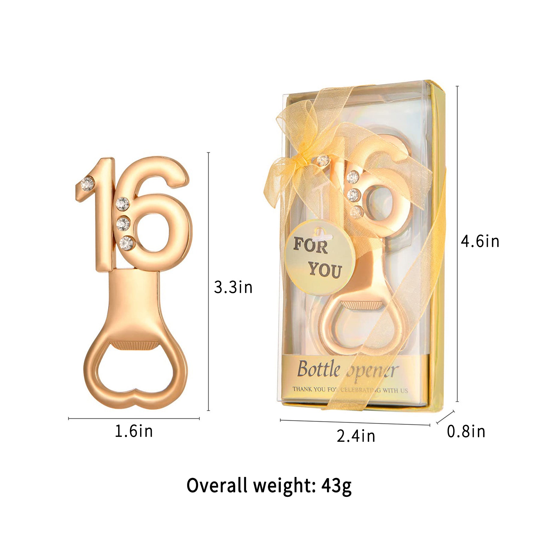 Digital Alloy Corkscrew Birthday Bottle Opener For Party Favors