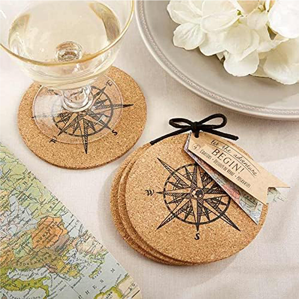 Round Natural Cork Coasters