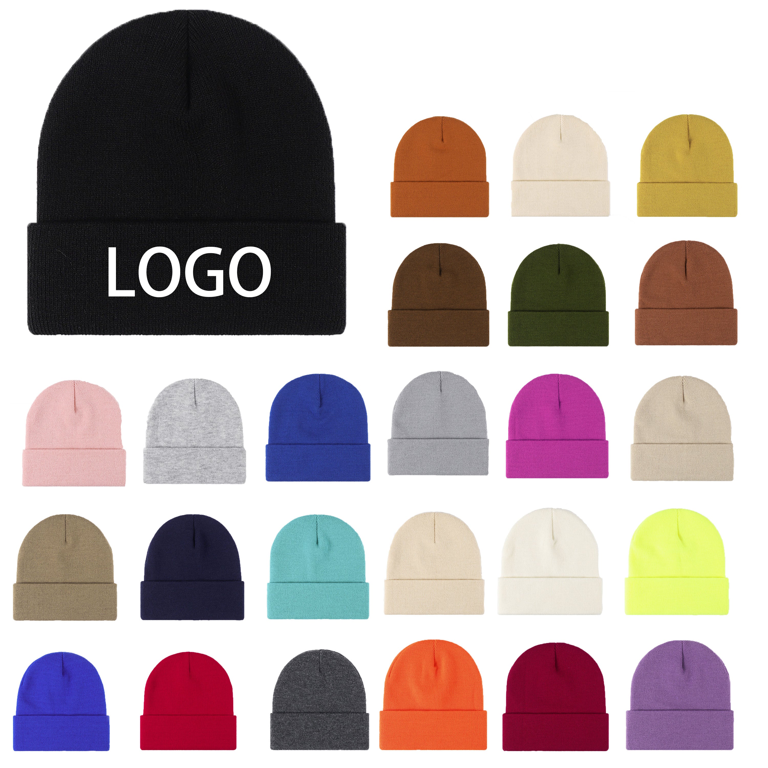 Unisex Adult Customizable Knit Hat