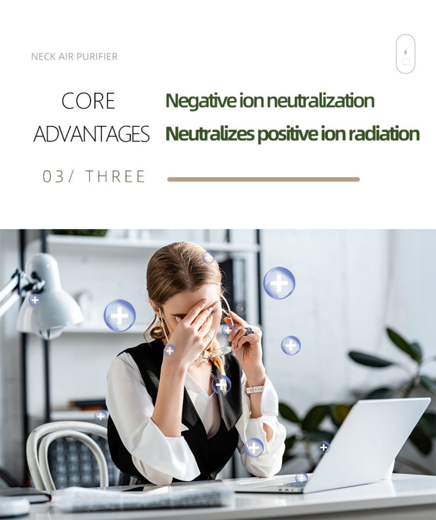 Neck Air Purifier With Negative Ion Technology