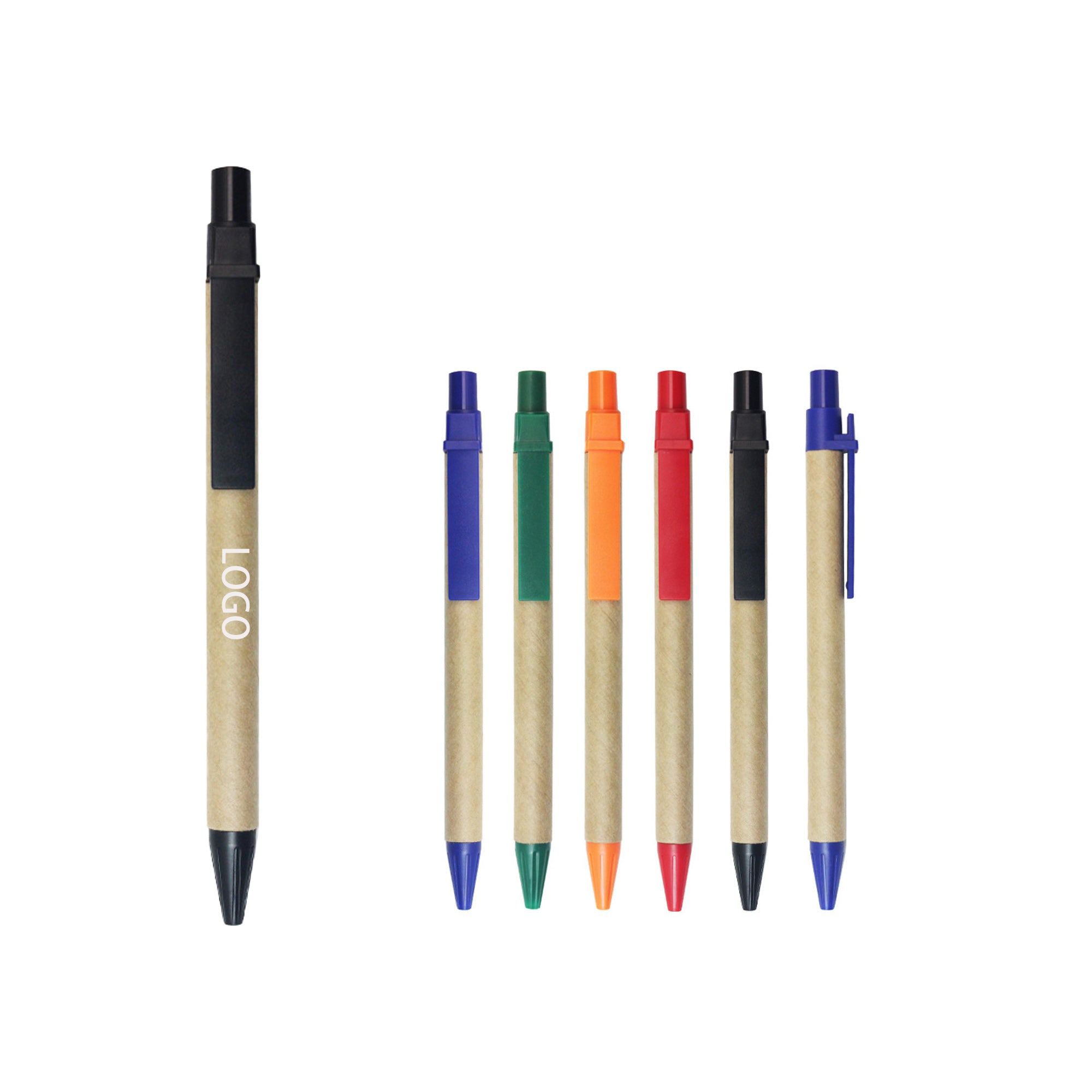 Eco-Friendly Kraft Paper Barrel Pen-Retractable Ballpoint