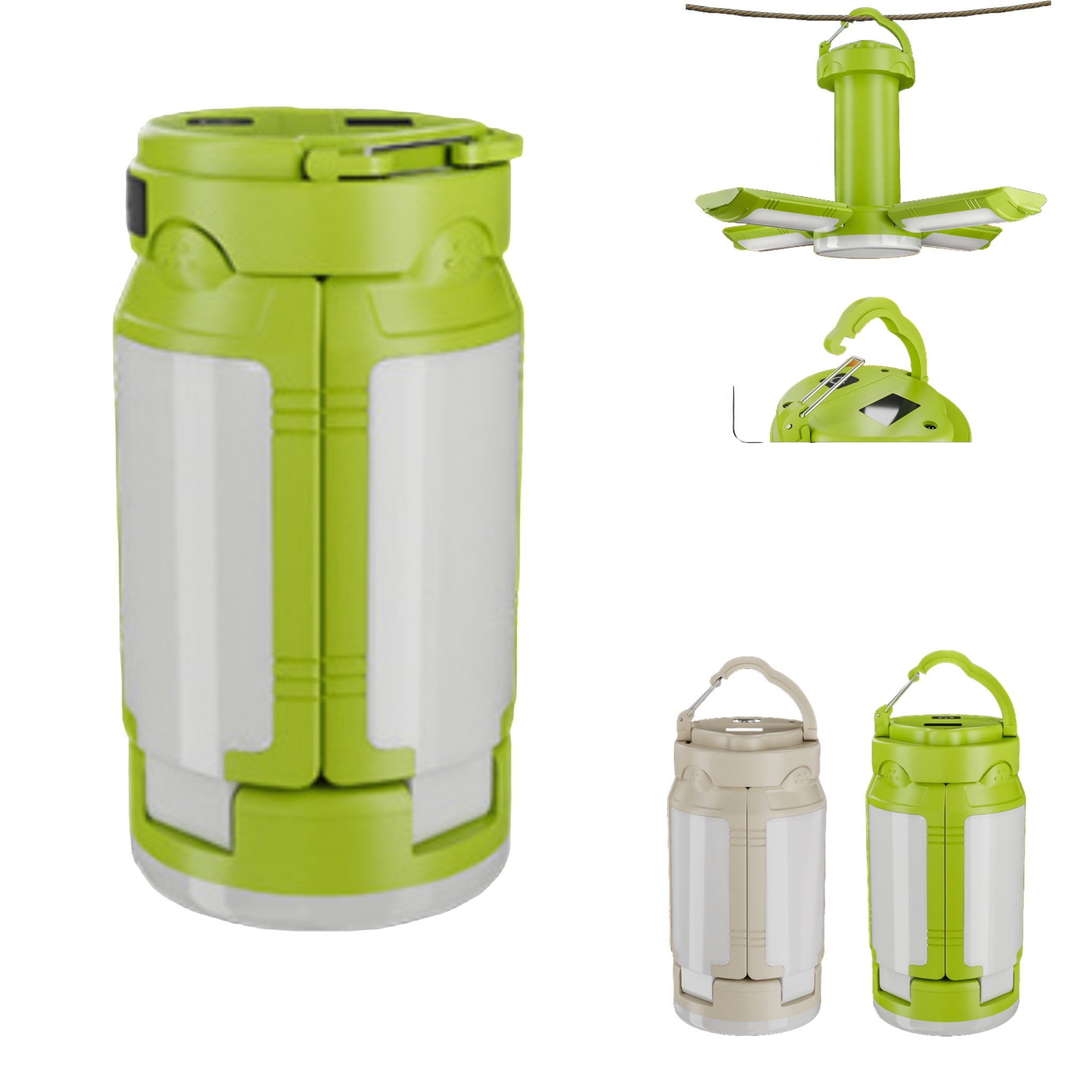 Foldable Camping Lantern 90° Waterproof Battery Display