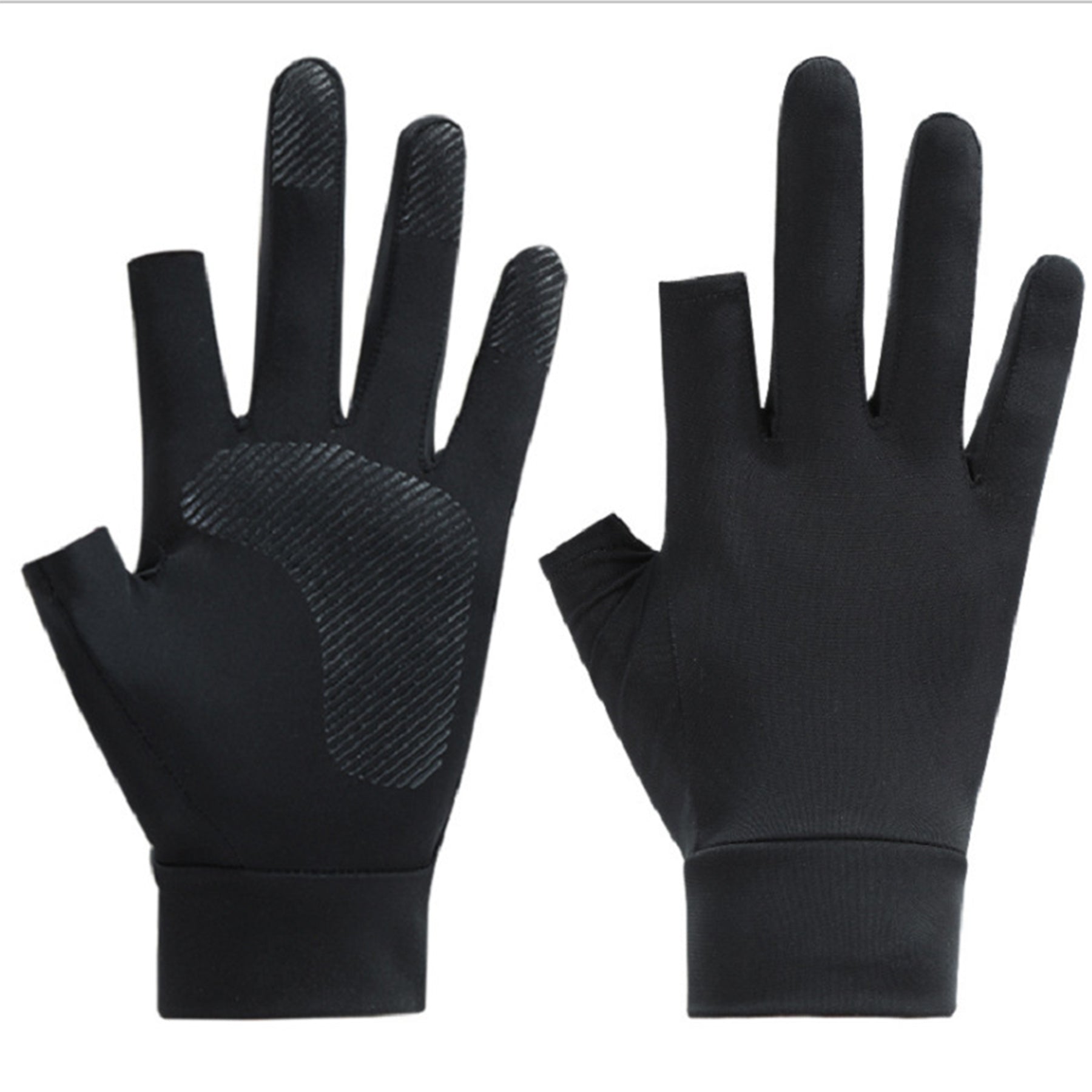 Ice Silk Sunscreen Gloves Bare Two Fingers