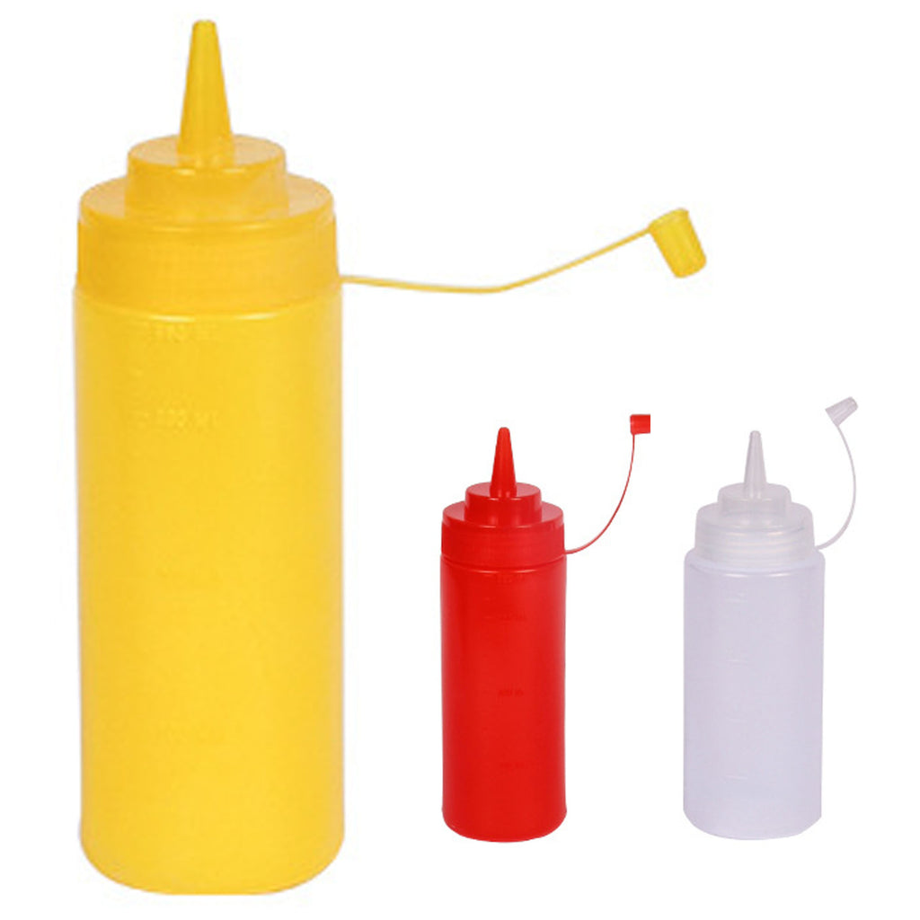 Plastic Squeeze Sauce Bottle With Nozzle Cap