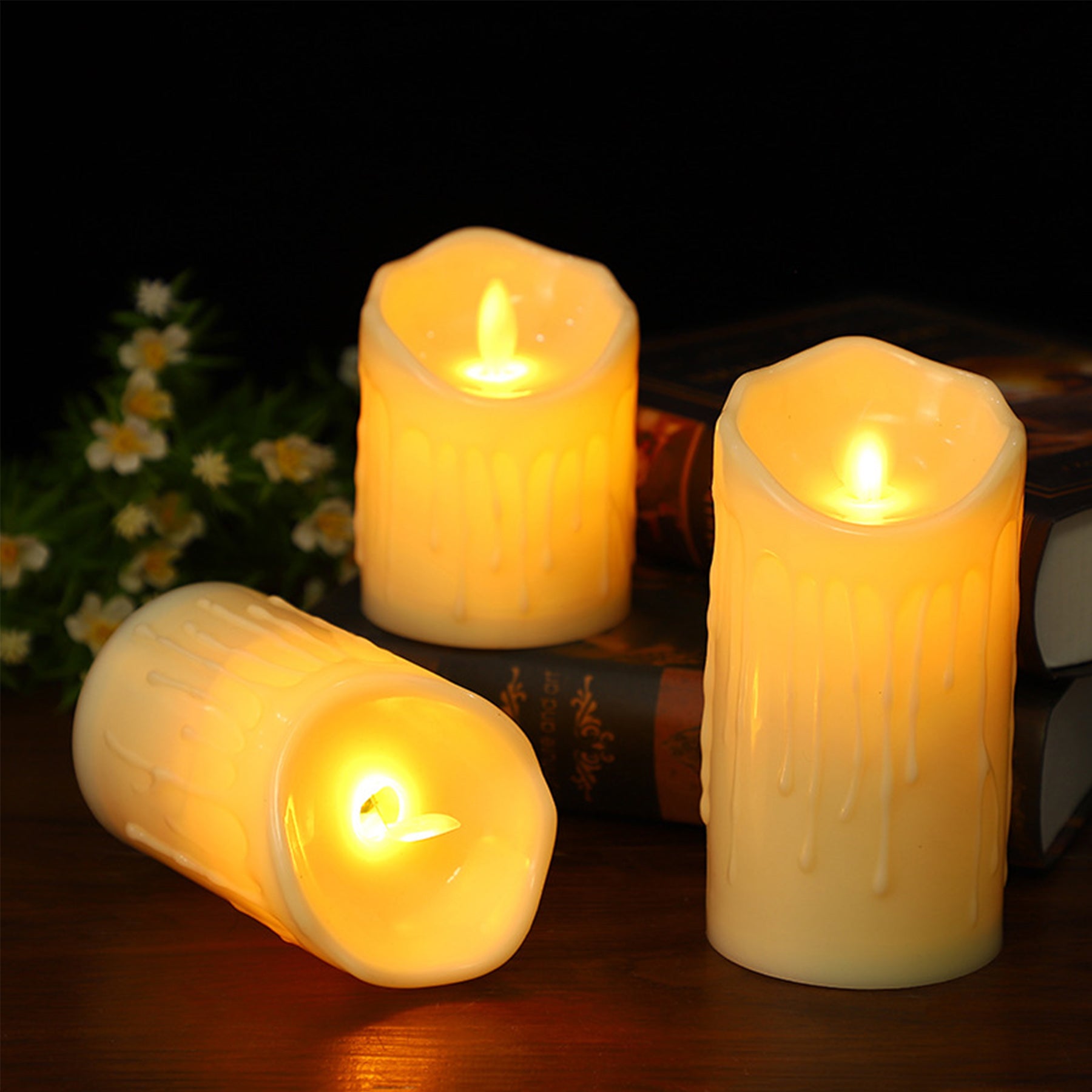 Flameless Swing LED Tea Lights Candles Battery Operated
