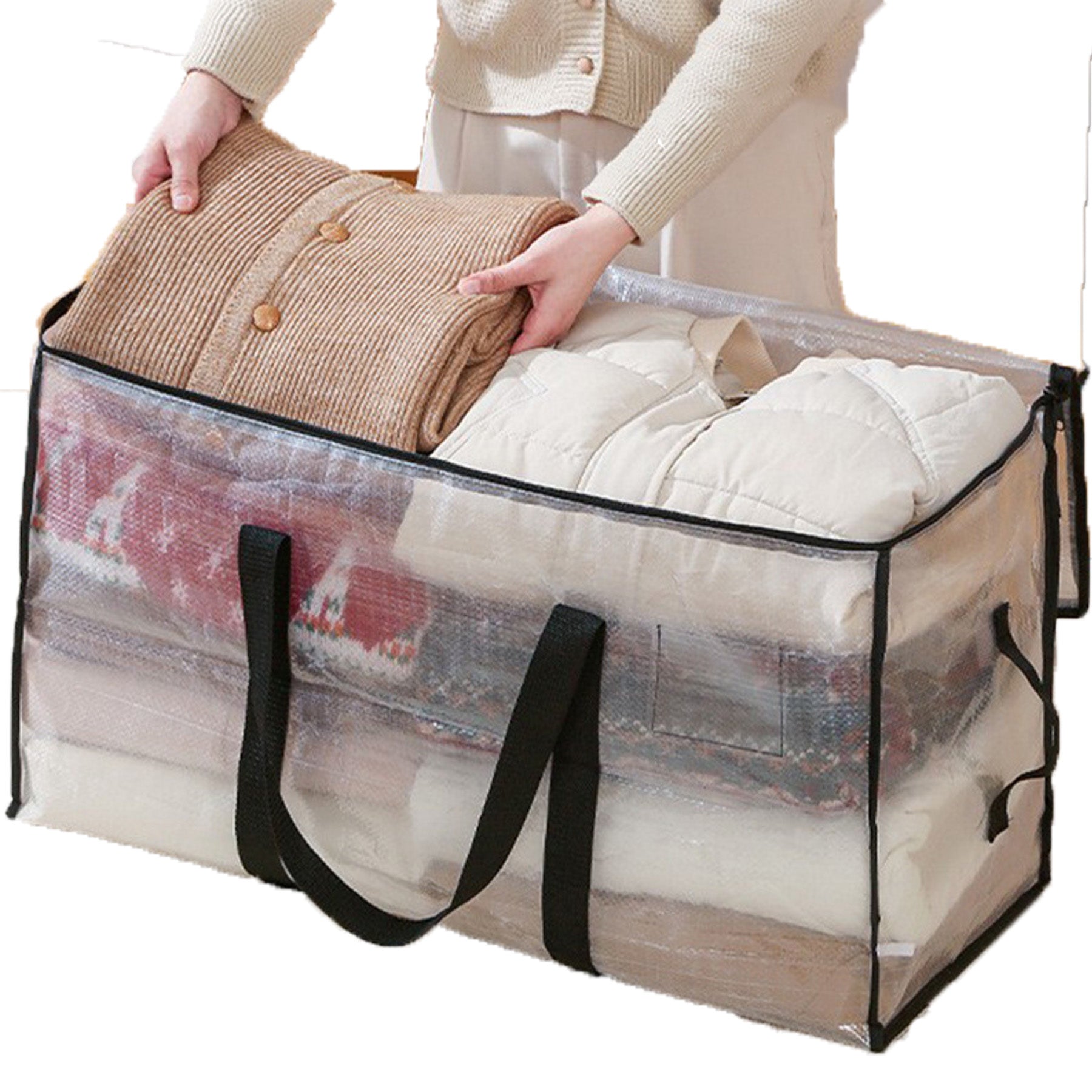 Heavy Duty Moving Storage Tote Reinforced Handles