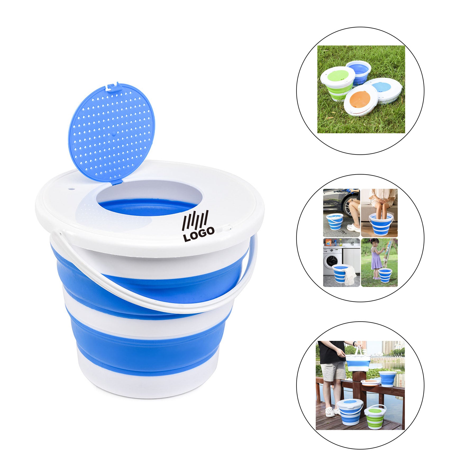 2.6 Gallon Multifunction Foldable Bucket