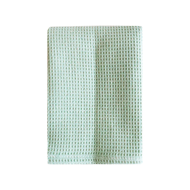 Cotton Waffle Dish Towels Scrub Kitchen Cloth Solid Color
