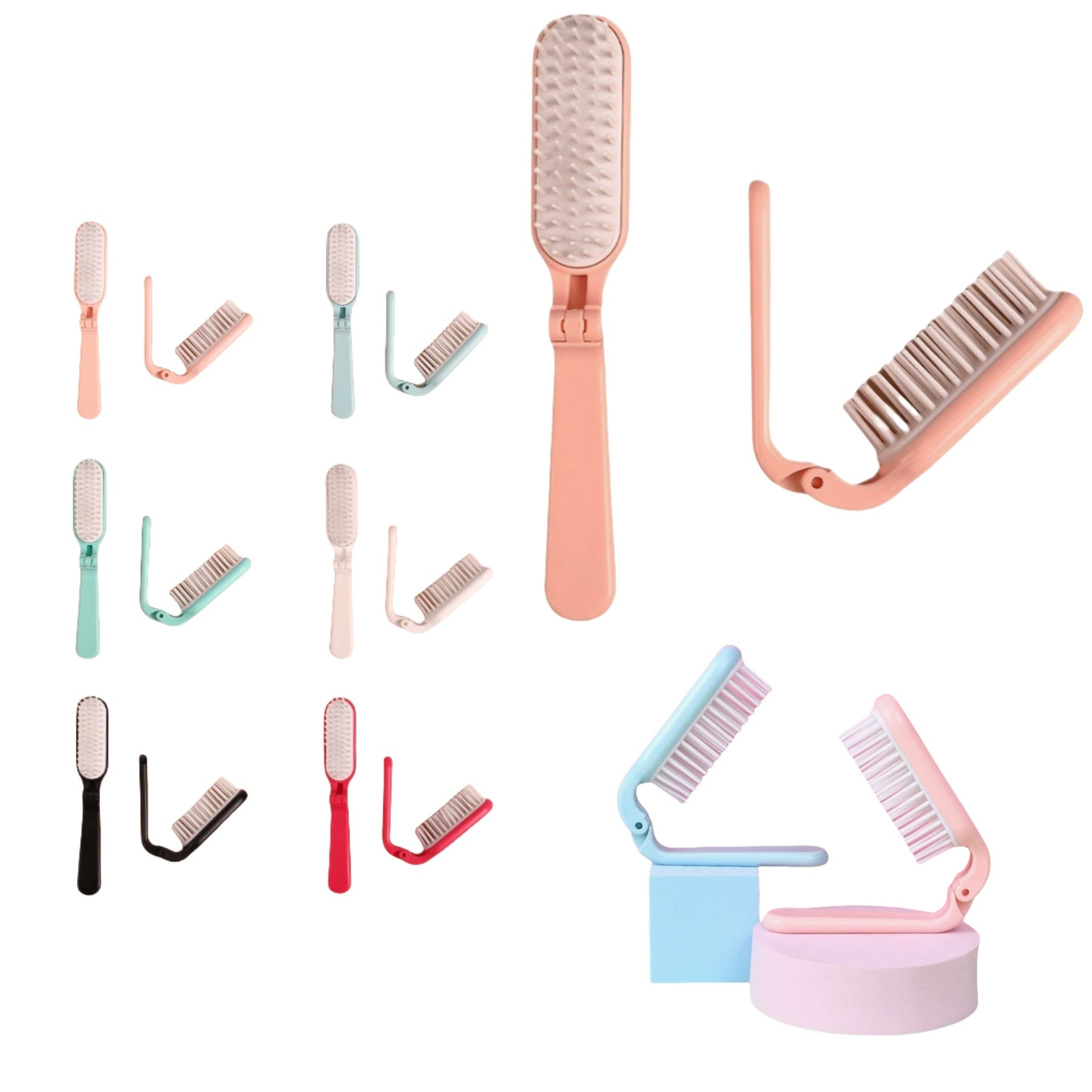 Portable Folding Comb With Soft Teeth