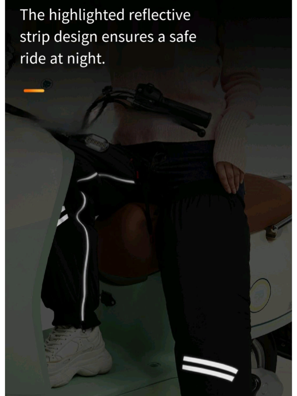 Riding Knee Guards Reflective Zipper Ankle Cover Thermal