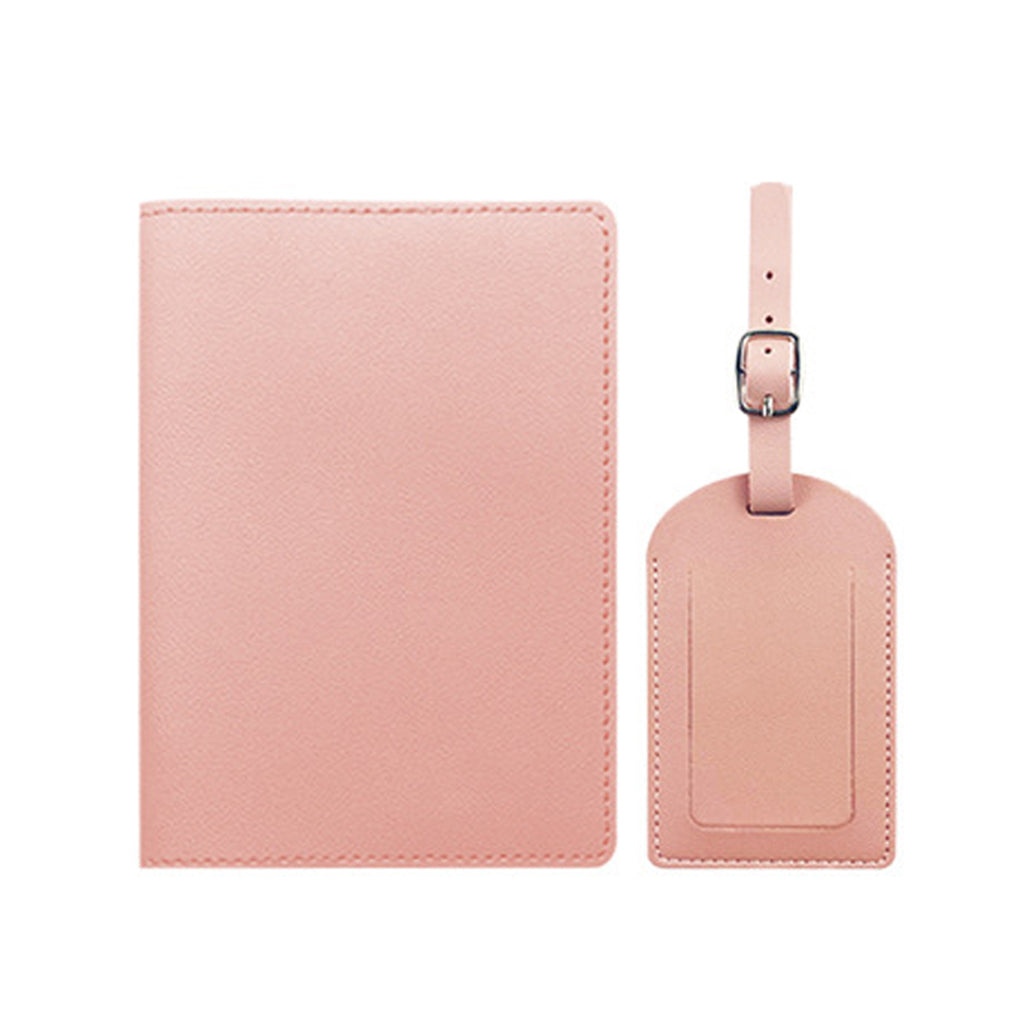 PU Leather Luggage Tag & Passport Cover Set