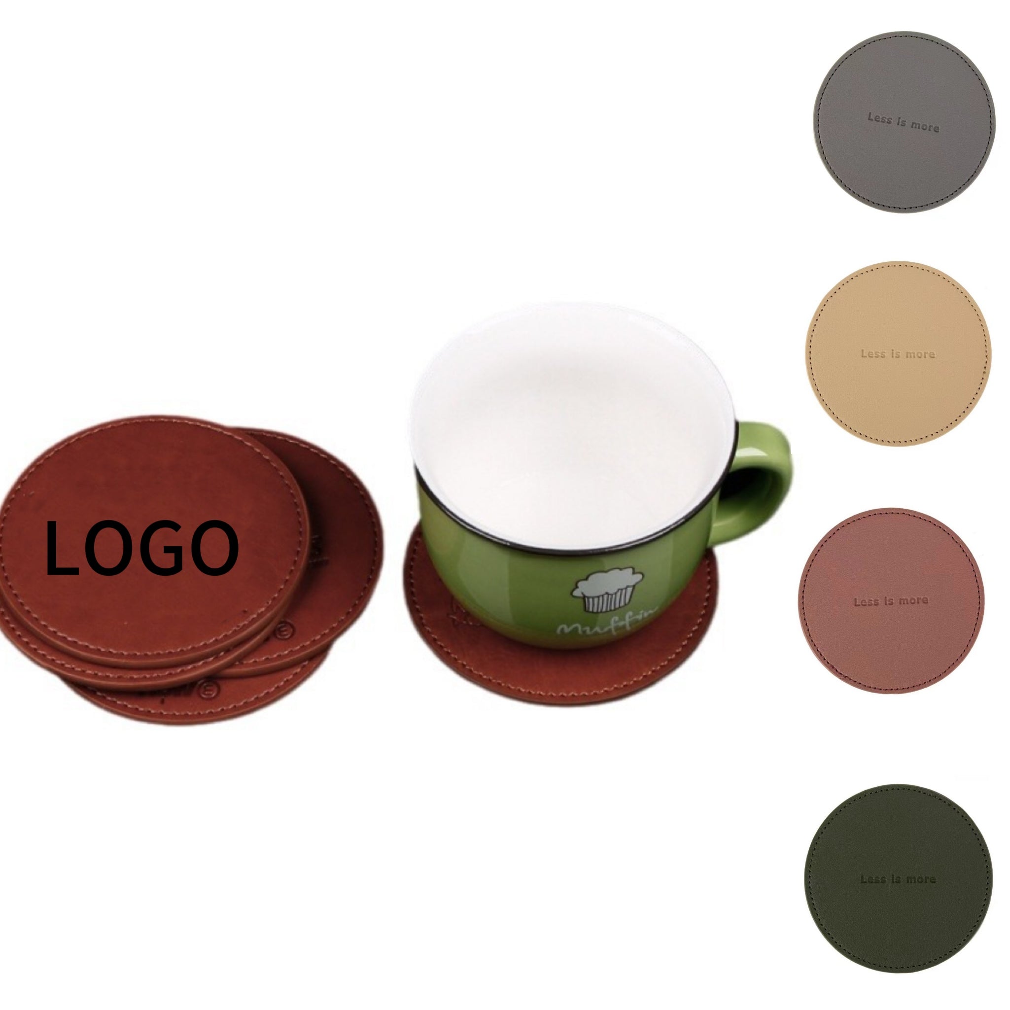 Custom Round PU Coaster