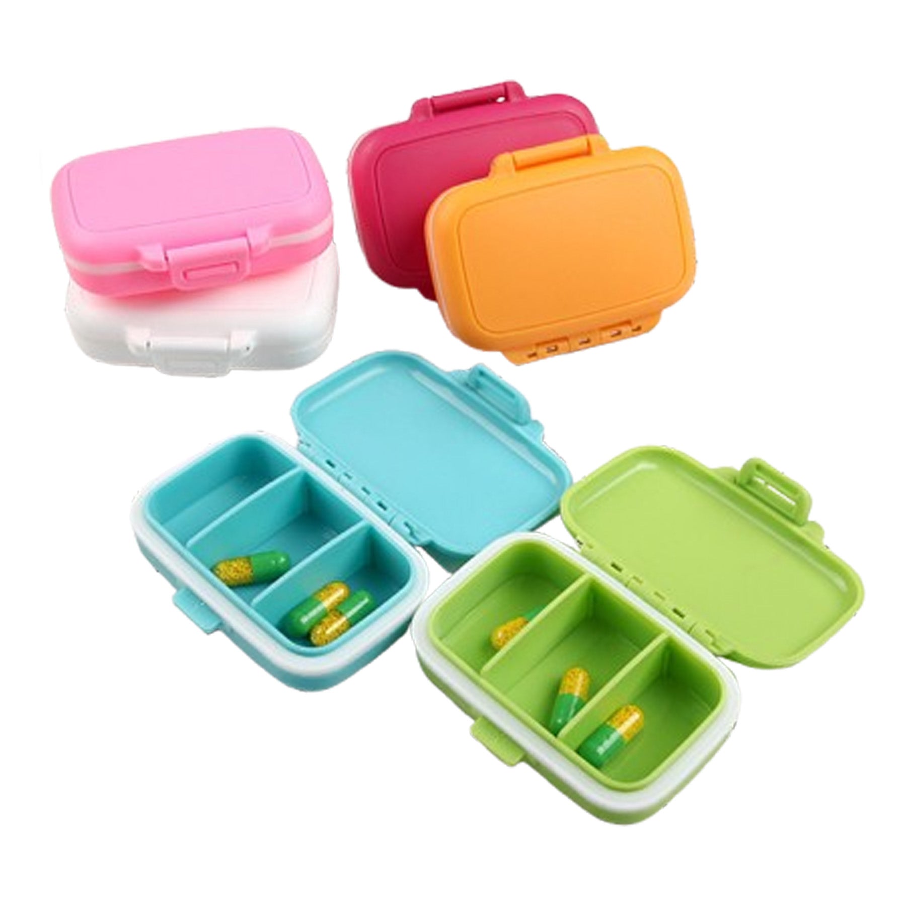 Opaque Three-Compartment Pill Box