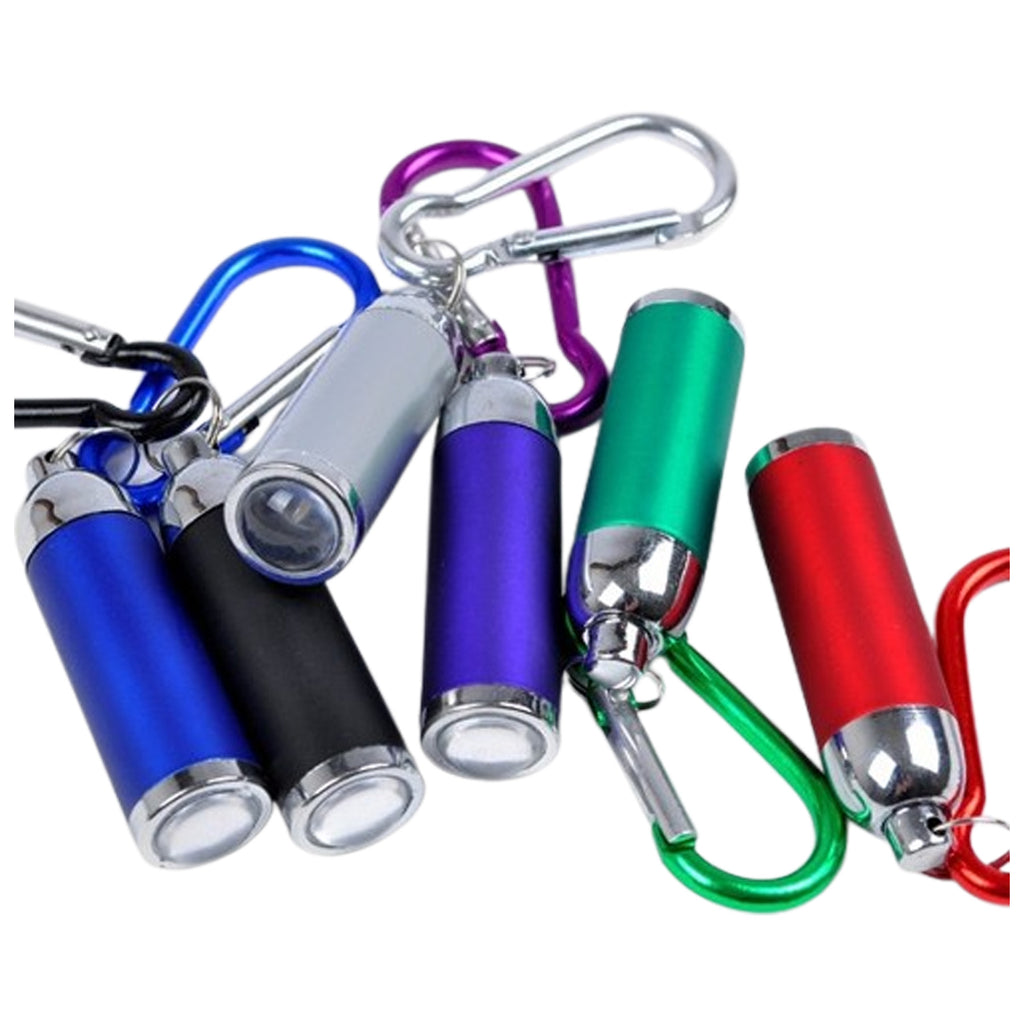 Solid Color Flashlight with Carabiner Clip
