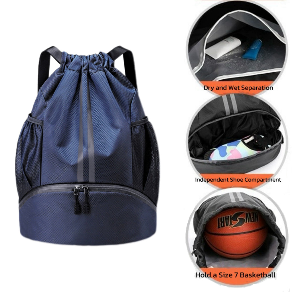 Drawstring Cinch Bag with Shoulder Straps