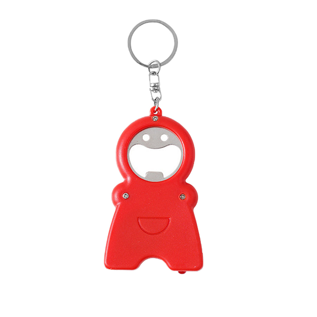 Plastic Keychain-Led Light, Tape Measure & Bottle Opener