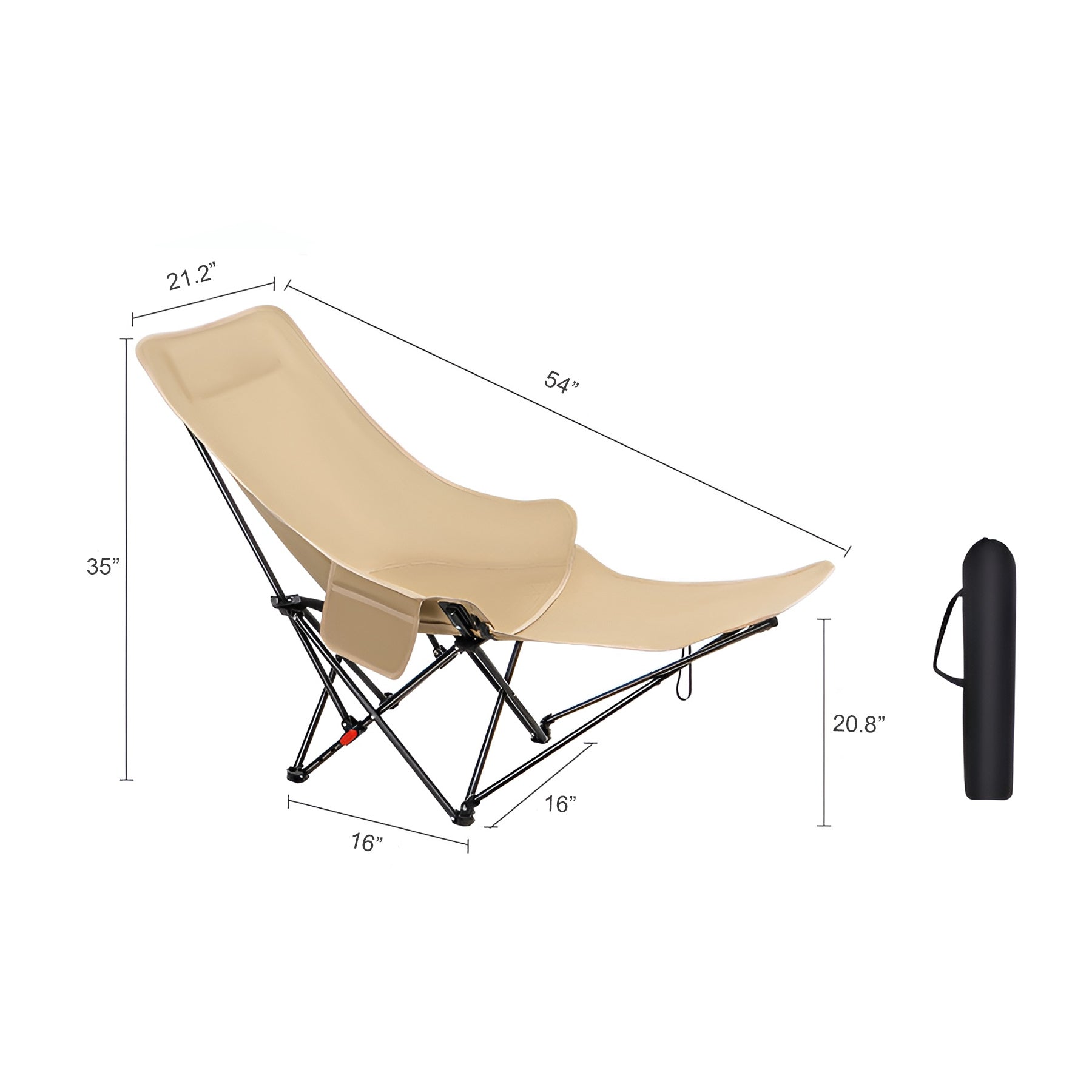 Outdoor Retractable Folding Lounge Chair