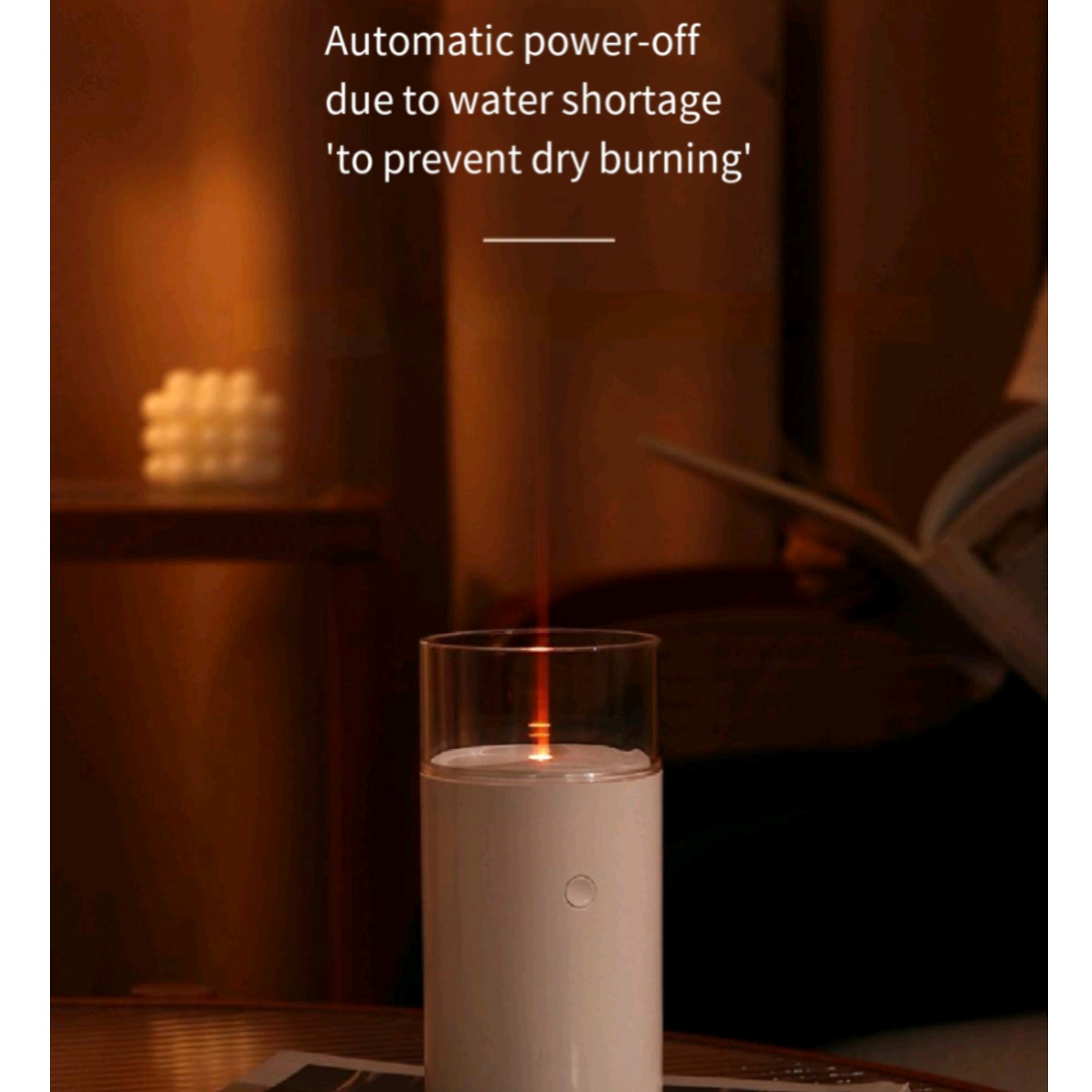 NoFlame Diffuser Flicker Car USB Oil Humidifier