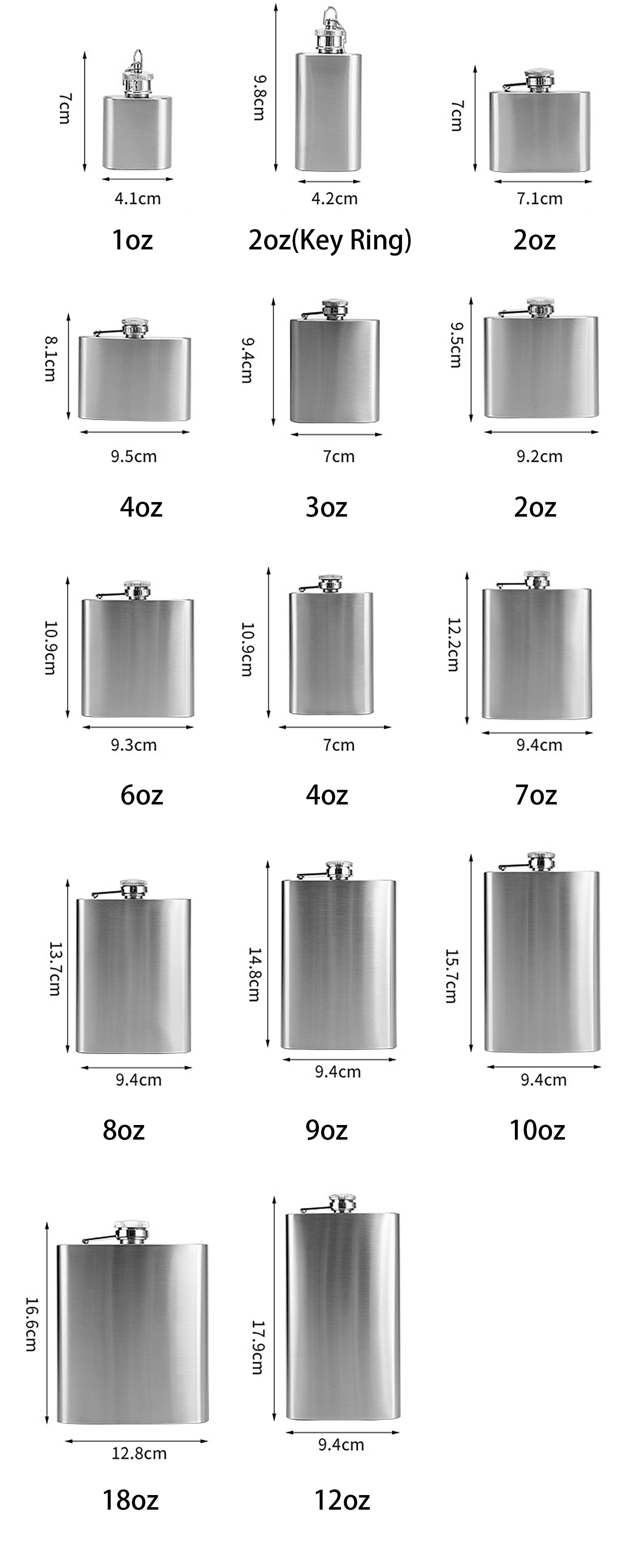 8oz 304 Stainless Steel Portable Flask
