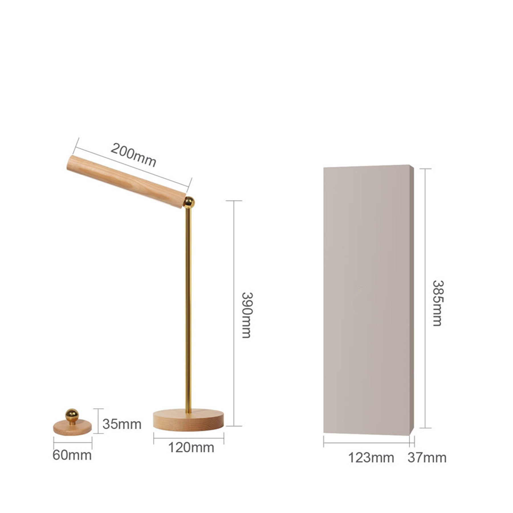 Detachable Wooden Table Lamp Wall Lamp Emergency Lamp