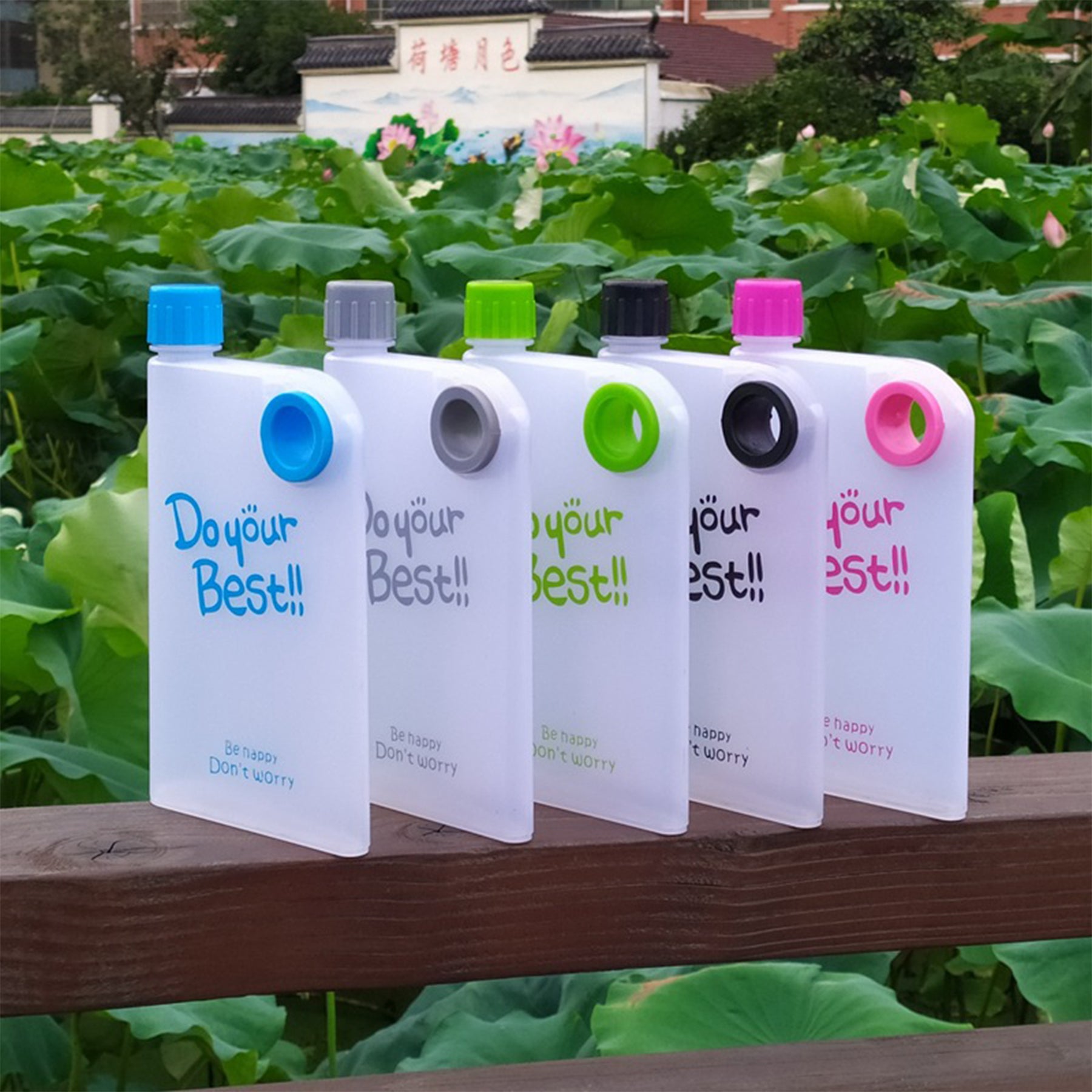 14 Oz A5 Book Shape Square Flat Water Bottle