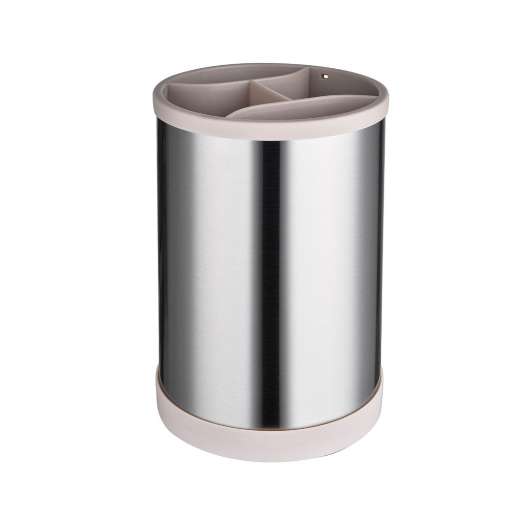 Rotating Stainless Steel Tableware Storage Bucket
