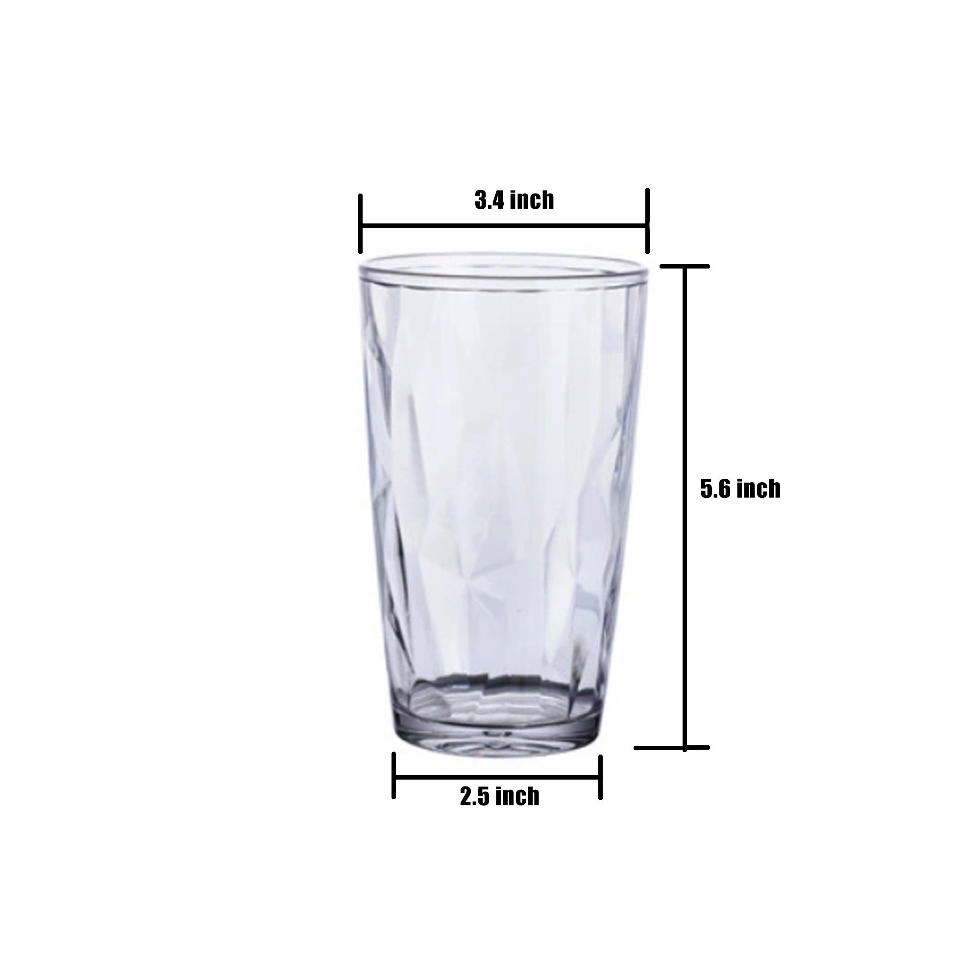 16 Oz Acrylic Glass