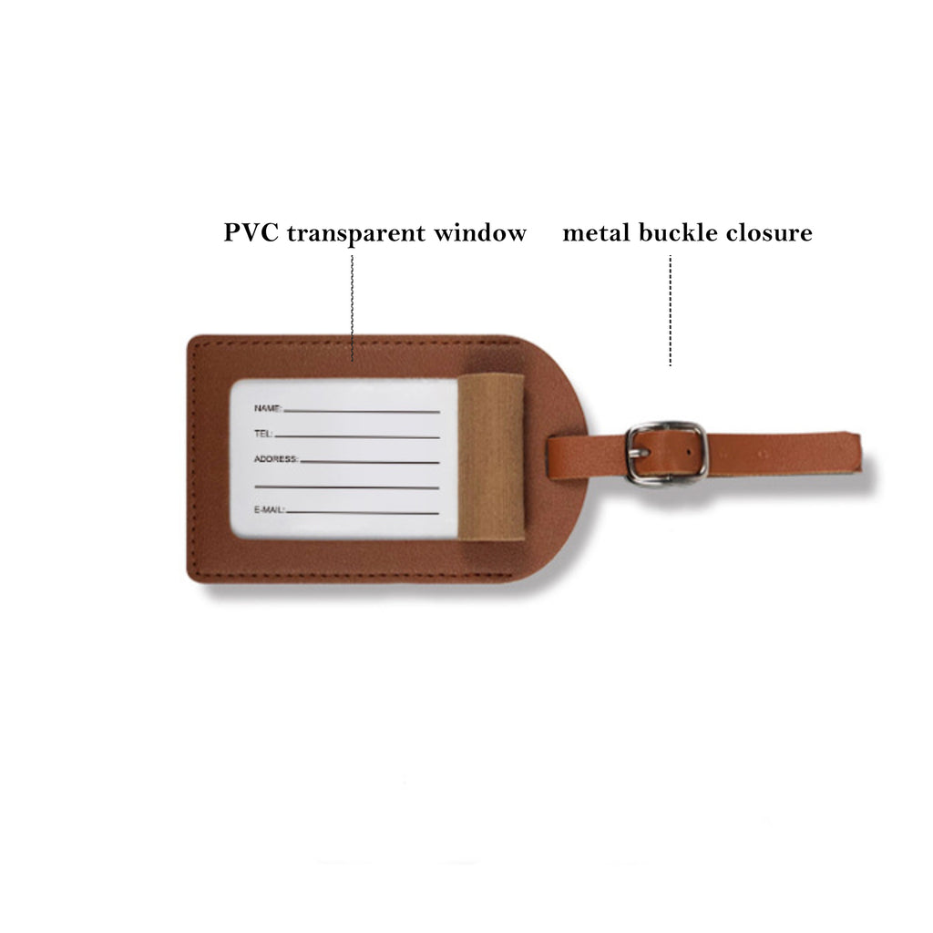 PU Leather Luggage Tag & Passport Cover Set