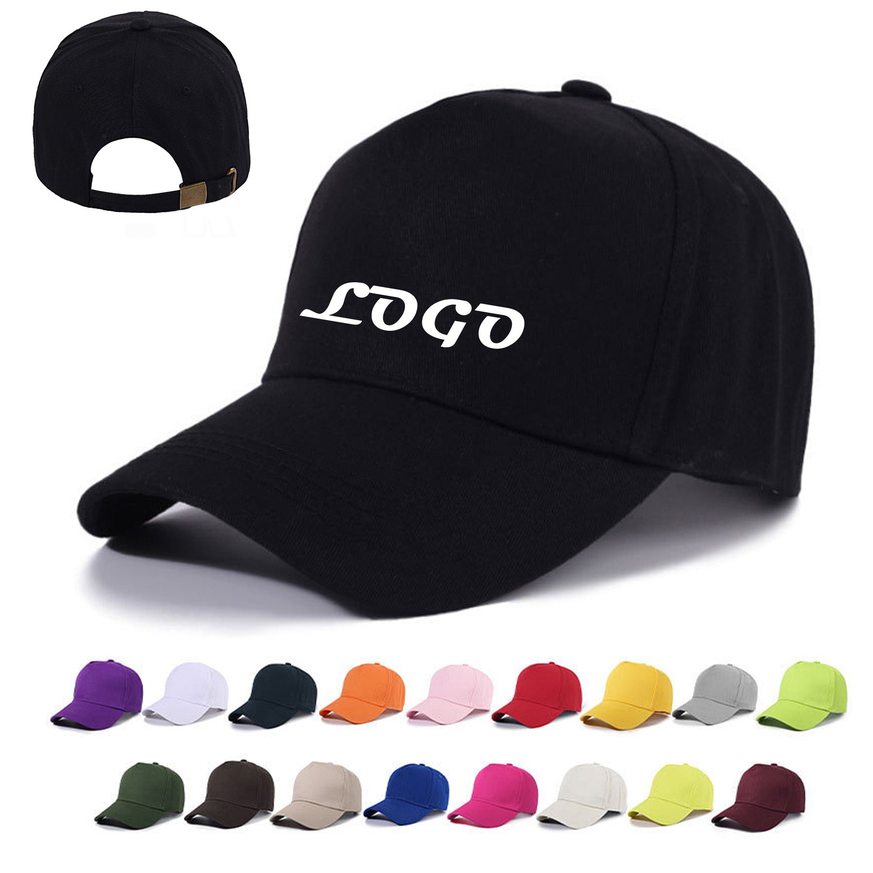 Cotton Baseball Cap w/ Buckle