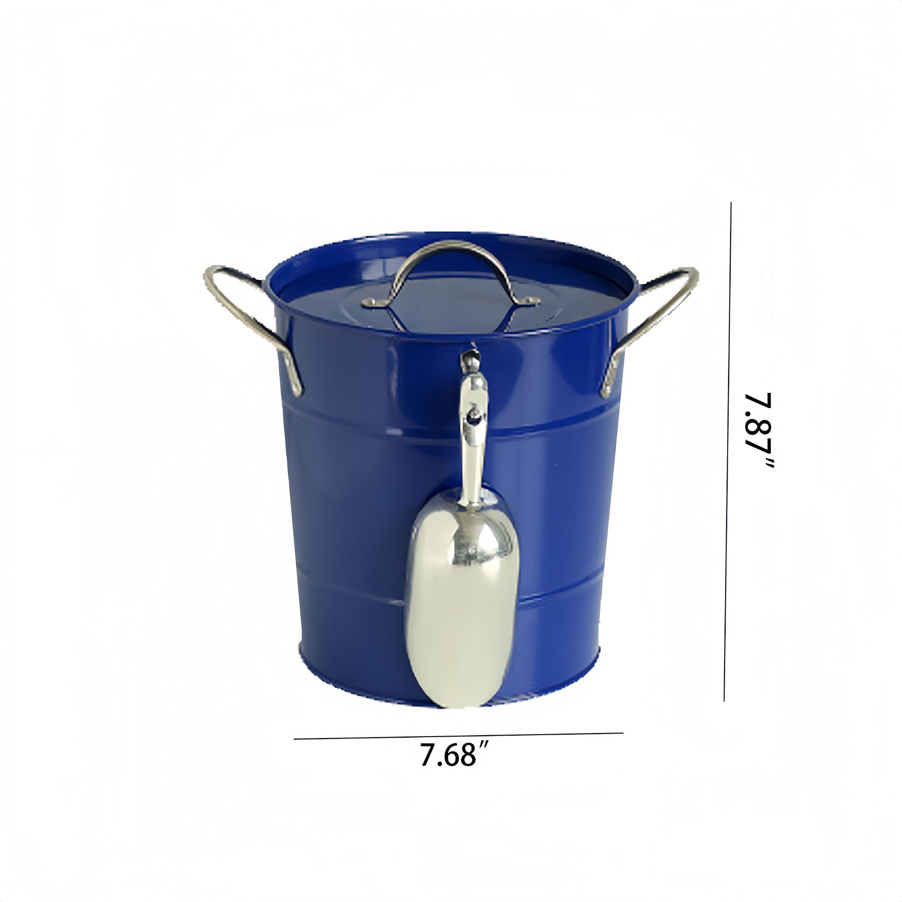 Tinplate Ice Bucket With Scoop And Lid