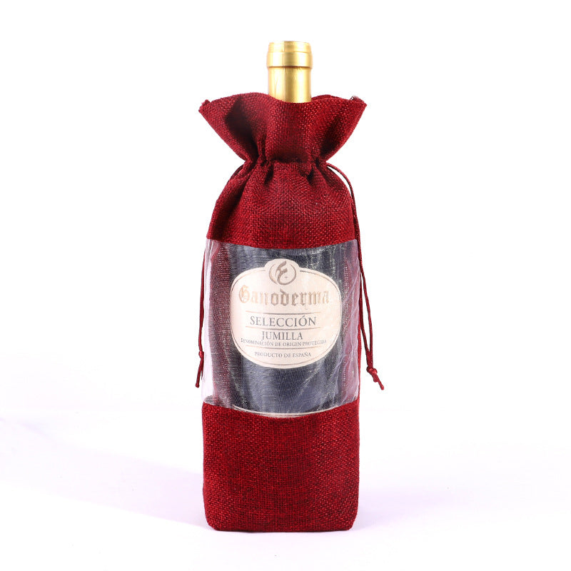 Sheer Window Organza Hessian Drawstring Gift Bags