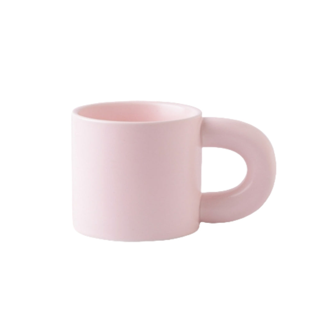 Ceramic Coffee Cup With A Thick Handle