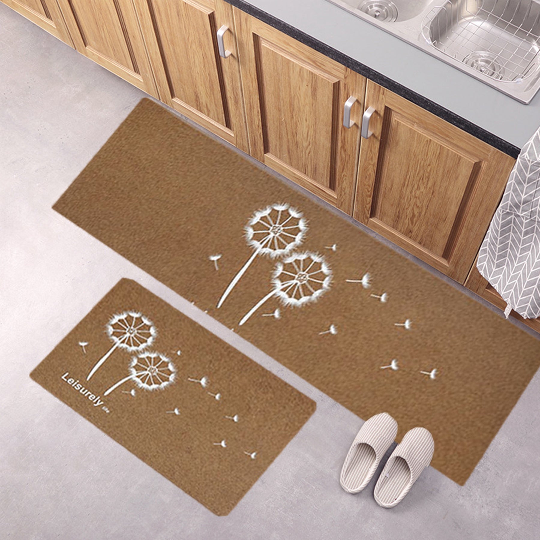 Kitchen Bathroom Floor Mat Set