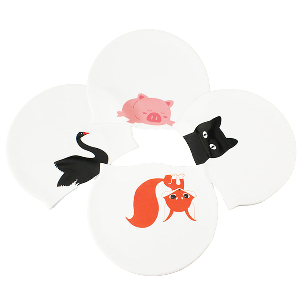 Cartoon Animal Silicone Swim Cap