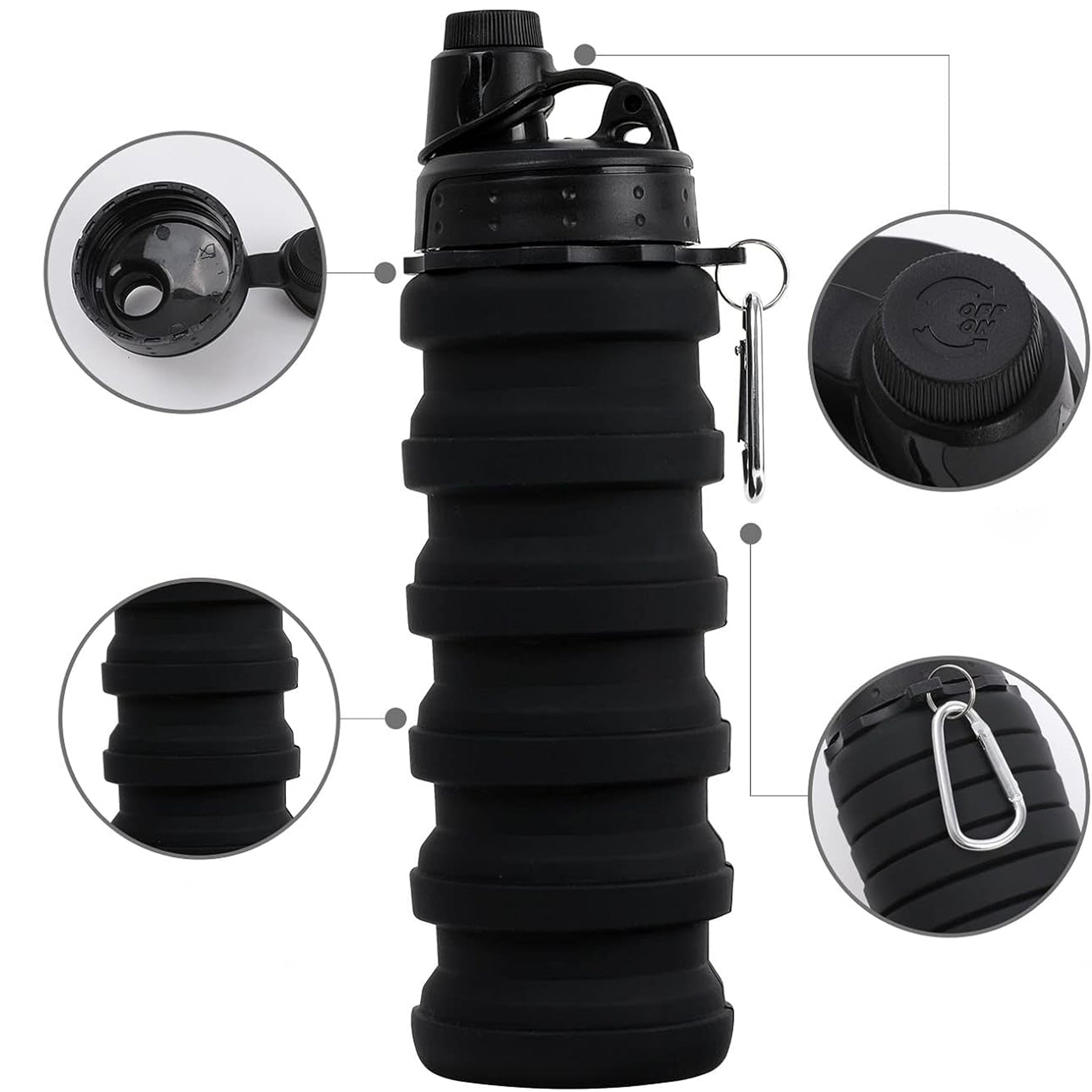 Collapsible Water Bottles With Twist Cap
