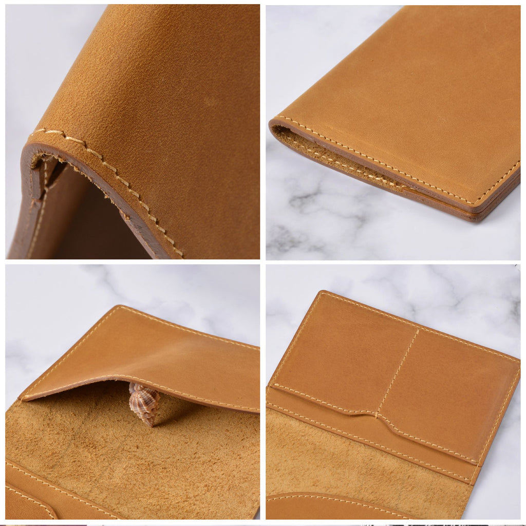 Cowhide Leather Passport Organizer Pouch