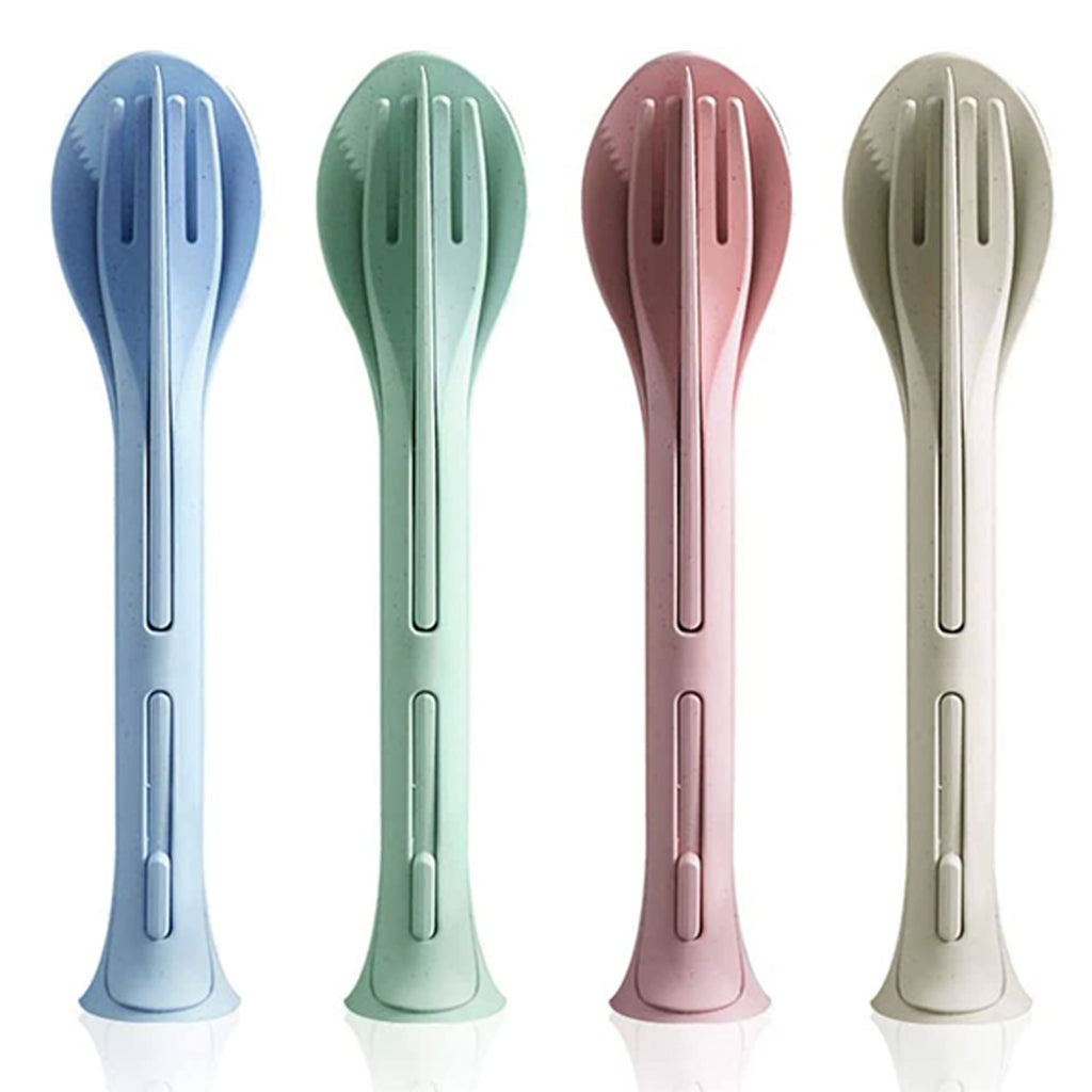 Wheat Straw 3 In 1 Portable Knife Fork and Spoon