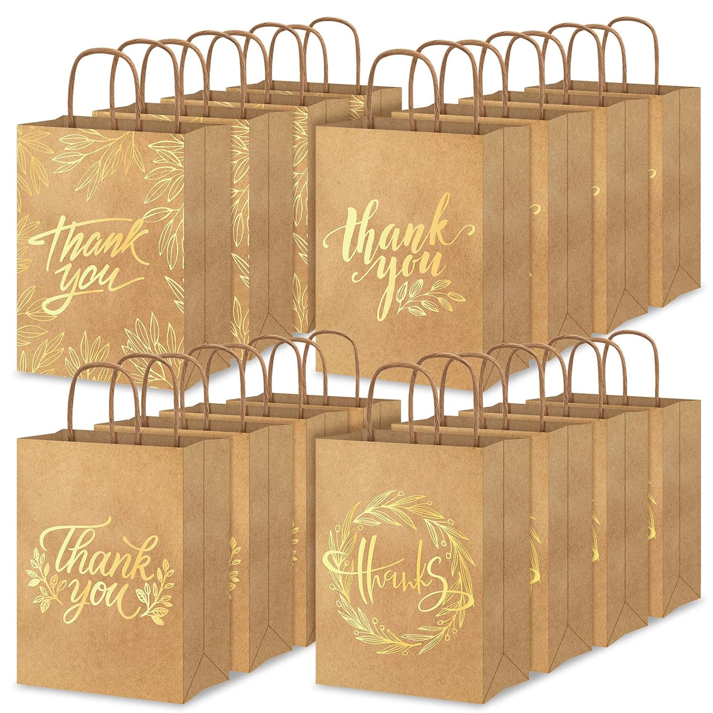 Thank You Party Bags Gold Foil