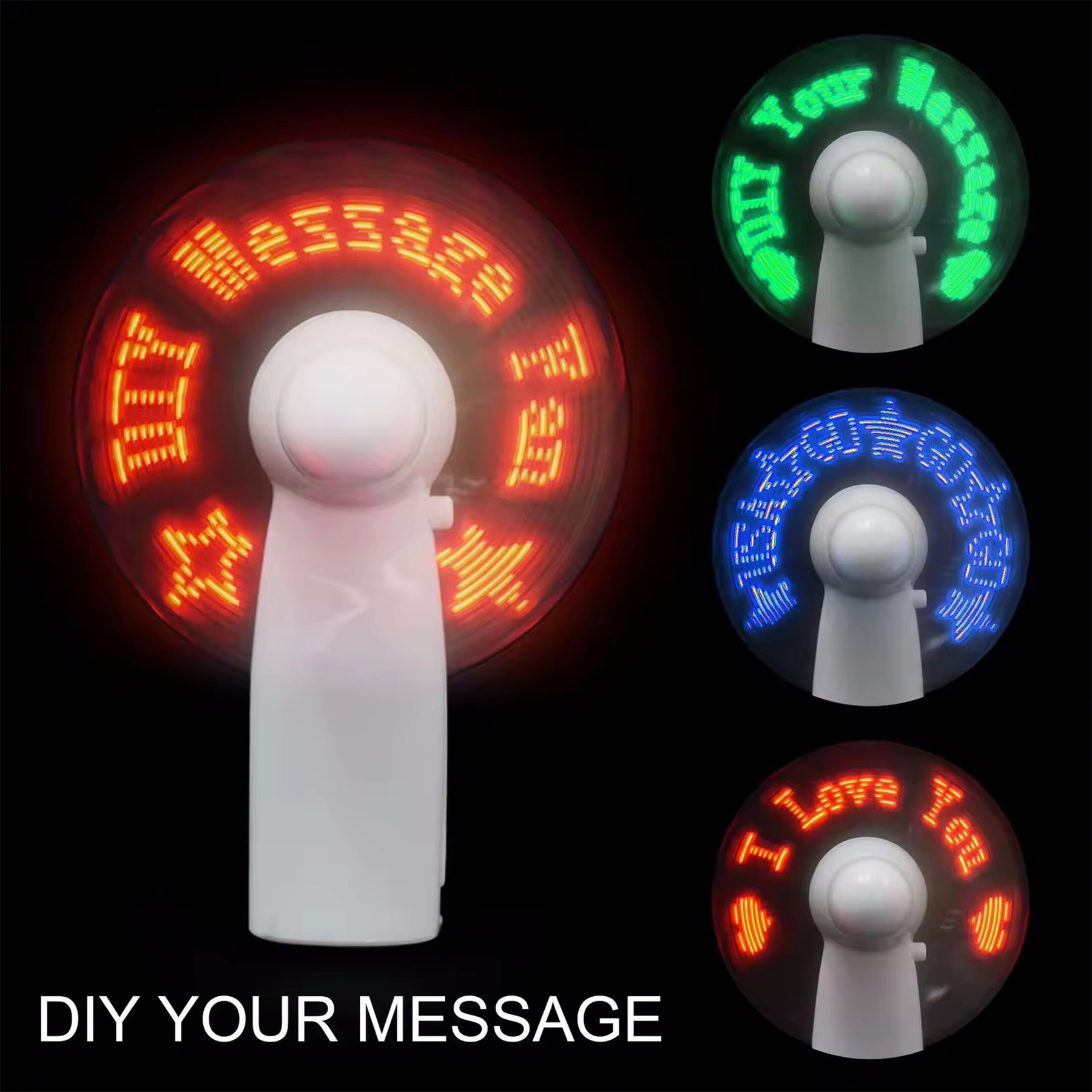 Pre-Programmed Led Usb Message Fan