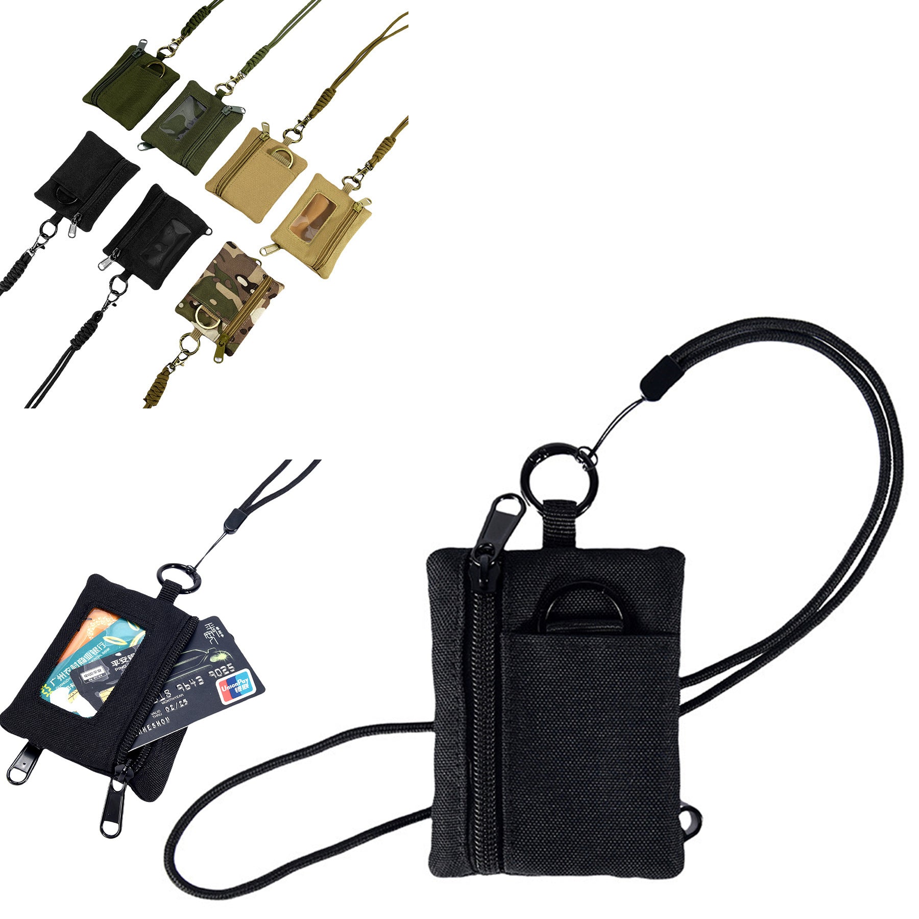 Outdoor Multifunctional Lanyard Card Pouch
