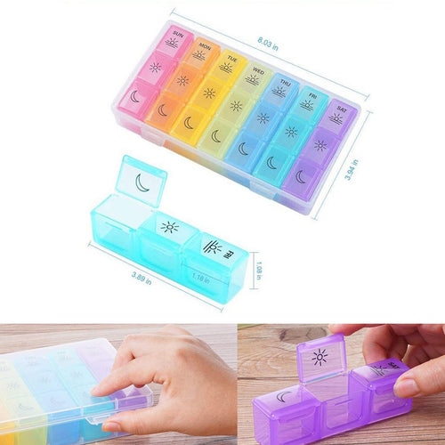 7-day Rainbow Travel Pill Box