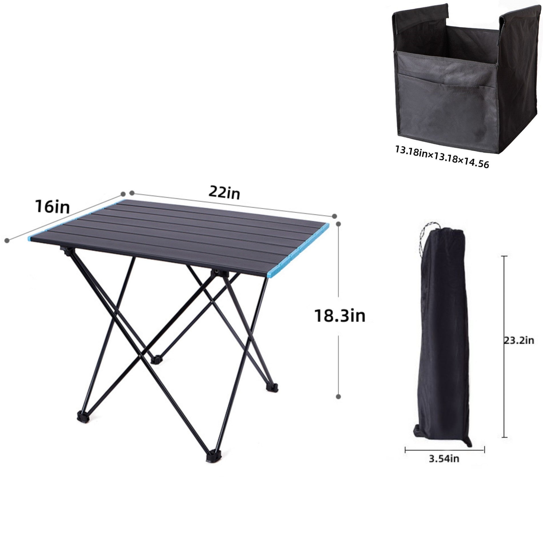 Outdoor Portable Table with Storage Folding Table For Travel
