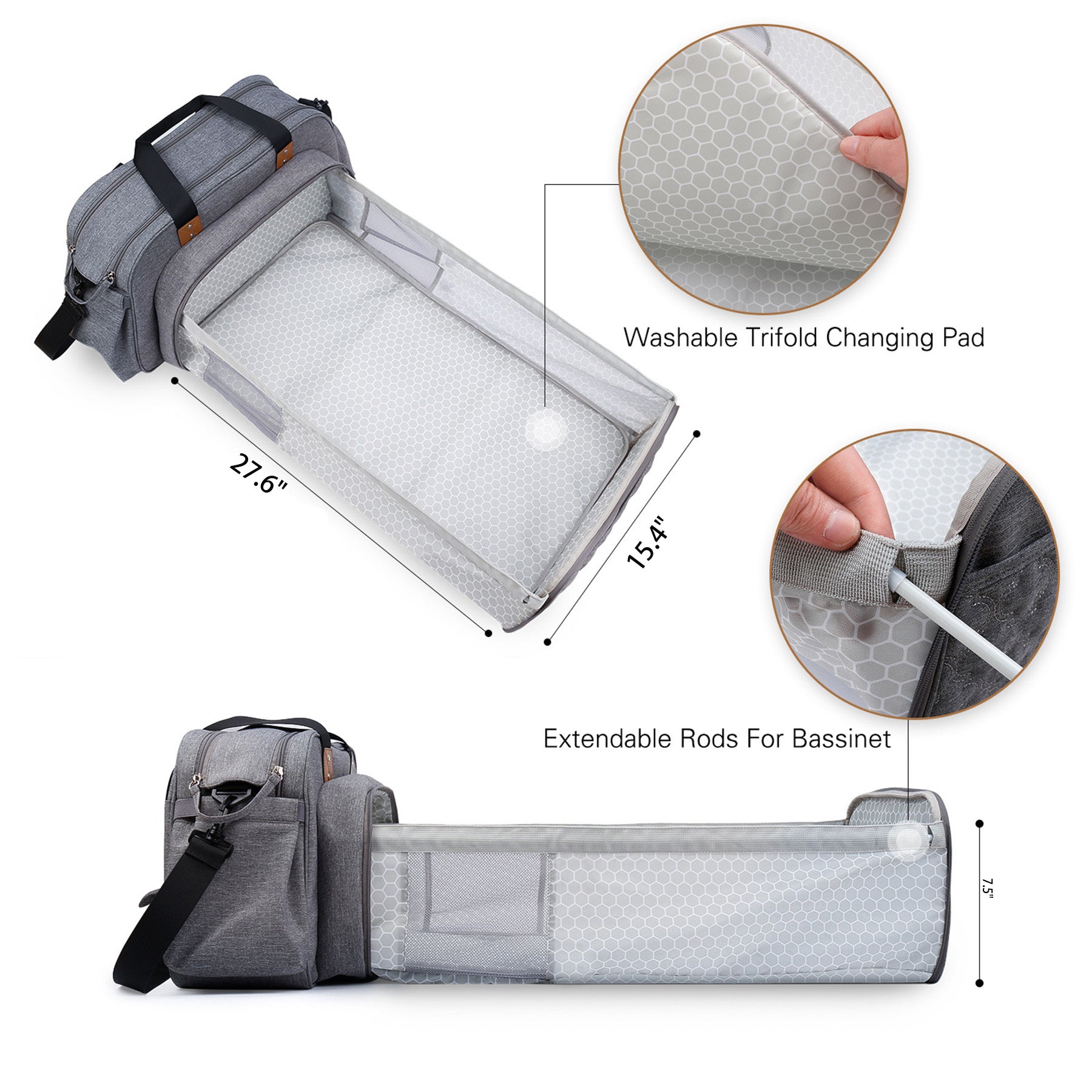 Diaper Bag Crib Combo