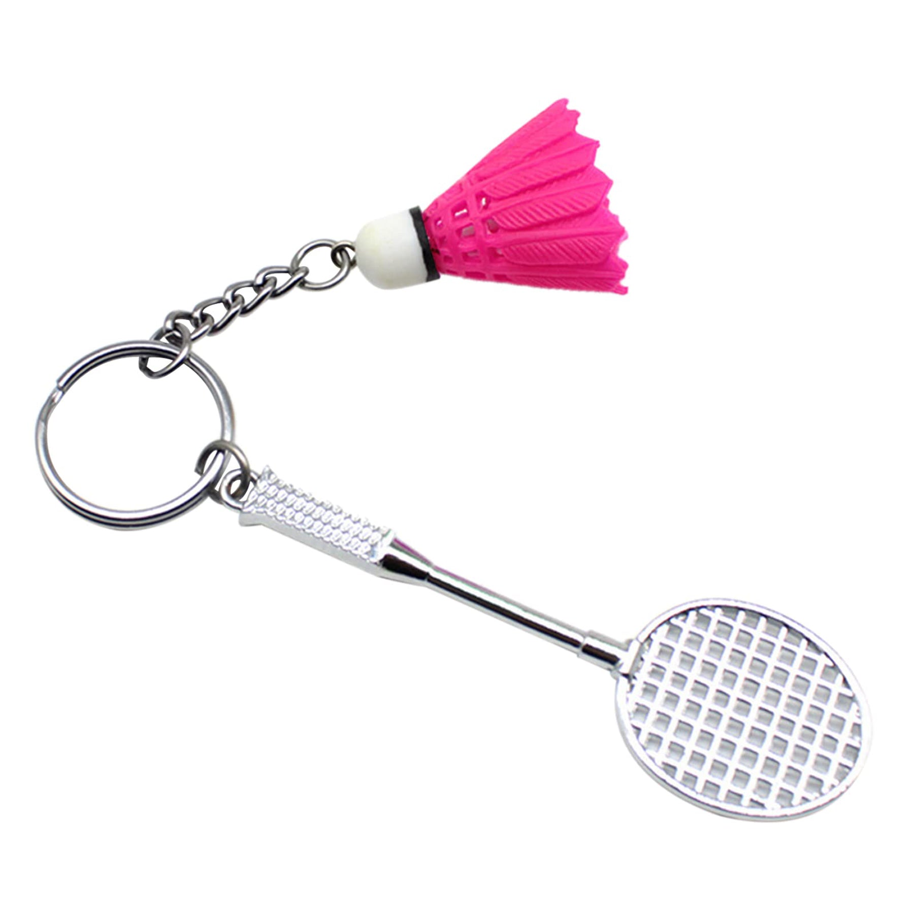 Badminton-Shaped Key Chain