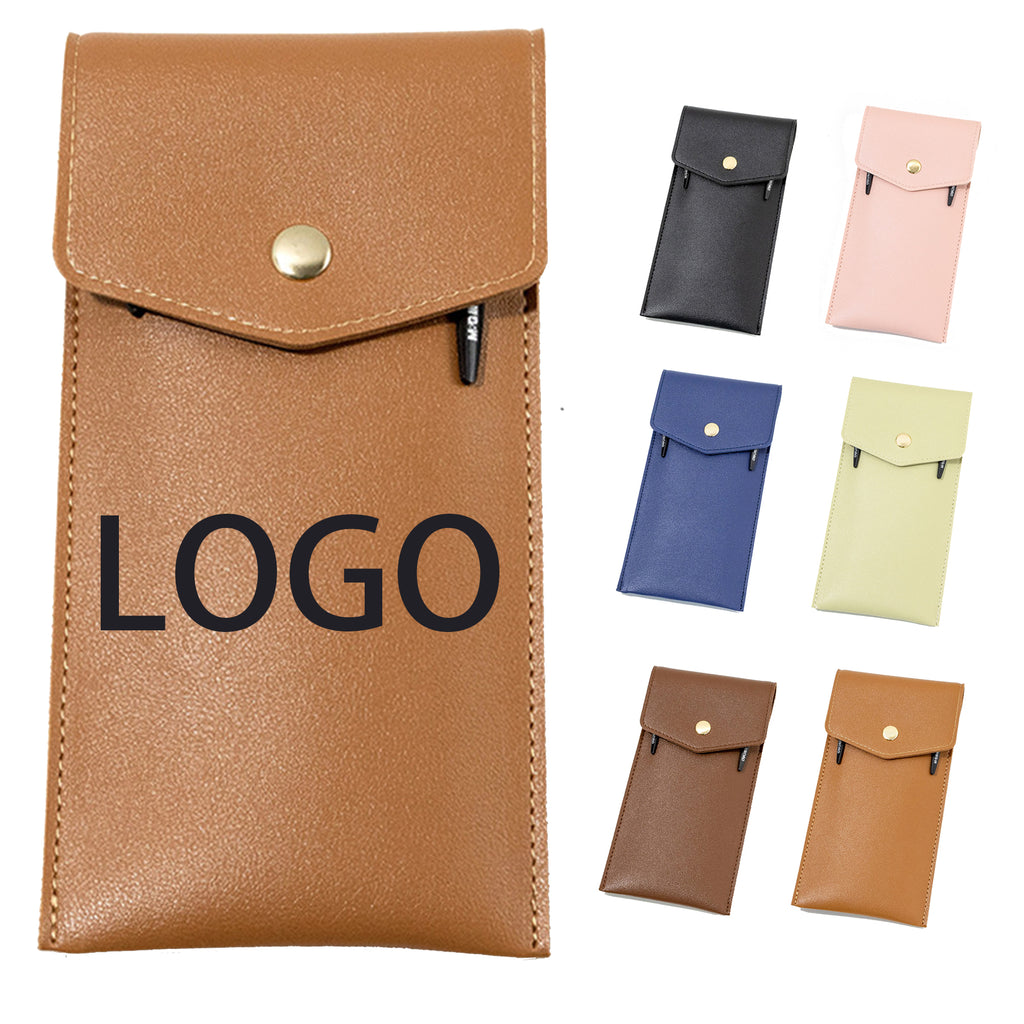 Business PU Leather Pen Storage Bag