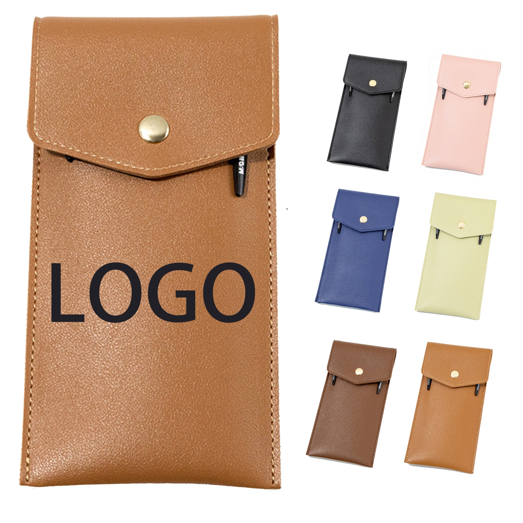 Business PU Leather Pen Storage Bag