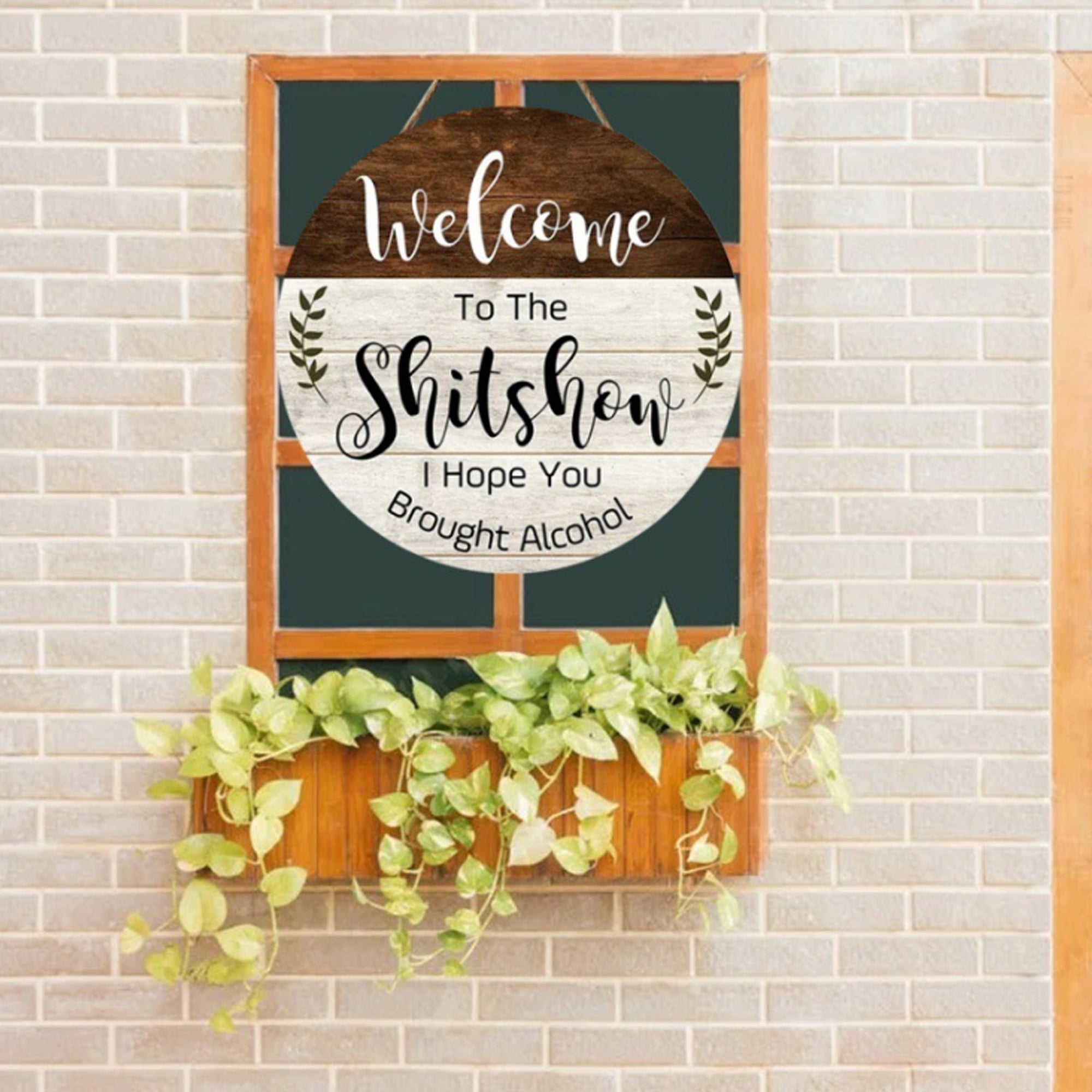 Funny Welcome Wall Hanging Sign Plaque