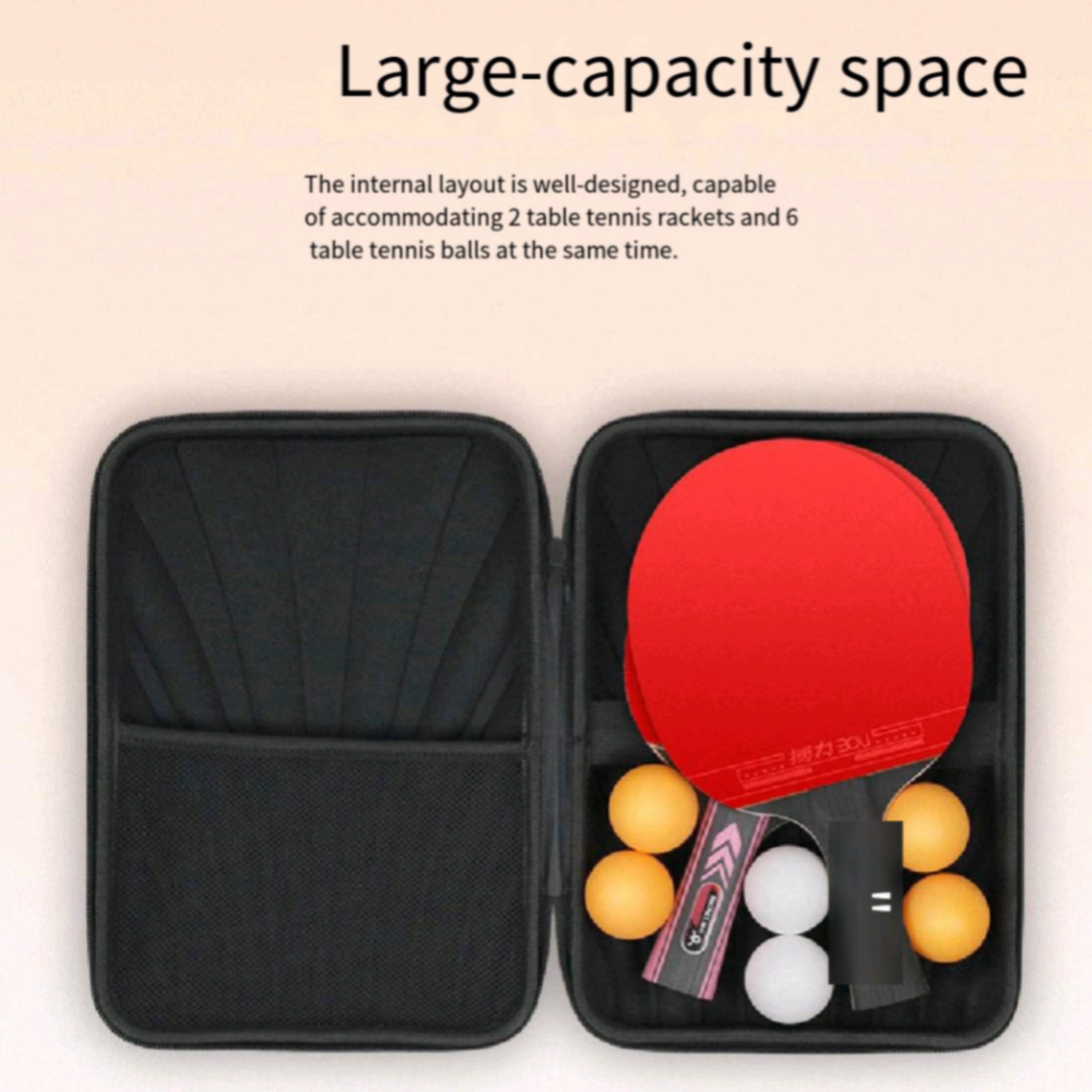 Crush Proof Hard Case Table Tennis Paddle Waterproof