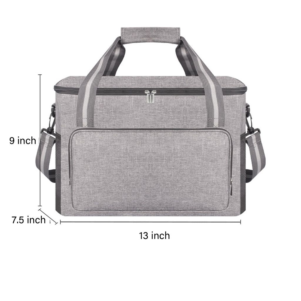 Adult Lunch Bag Black Unisex Meal Holder Oxford Cloth